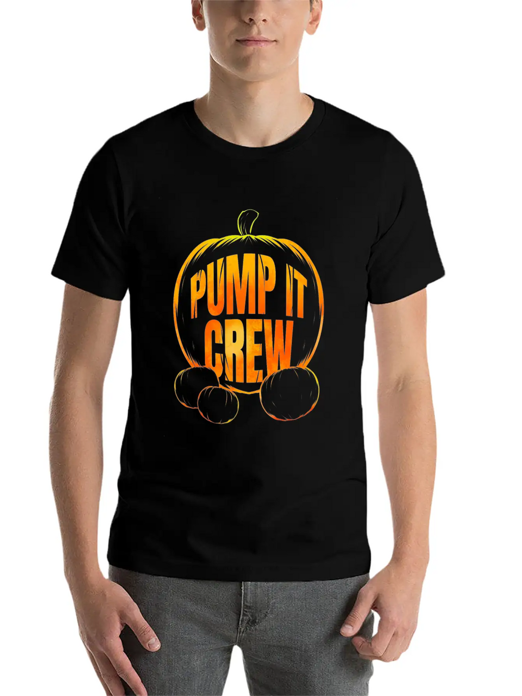 Pumpkin Pump It Crew Halloween Essential Cotton Tee For Daily Outfits – Unisex Style