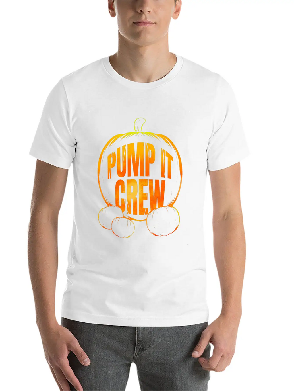 Pumpkin Pump It Crew Halloween Essential Cotton Tee For Daily Outfits – Unisex Style
