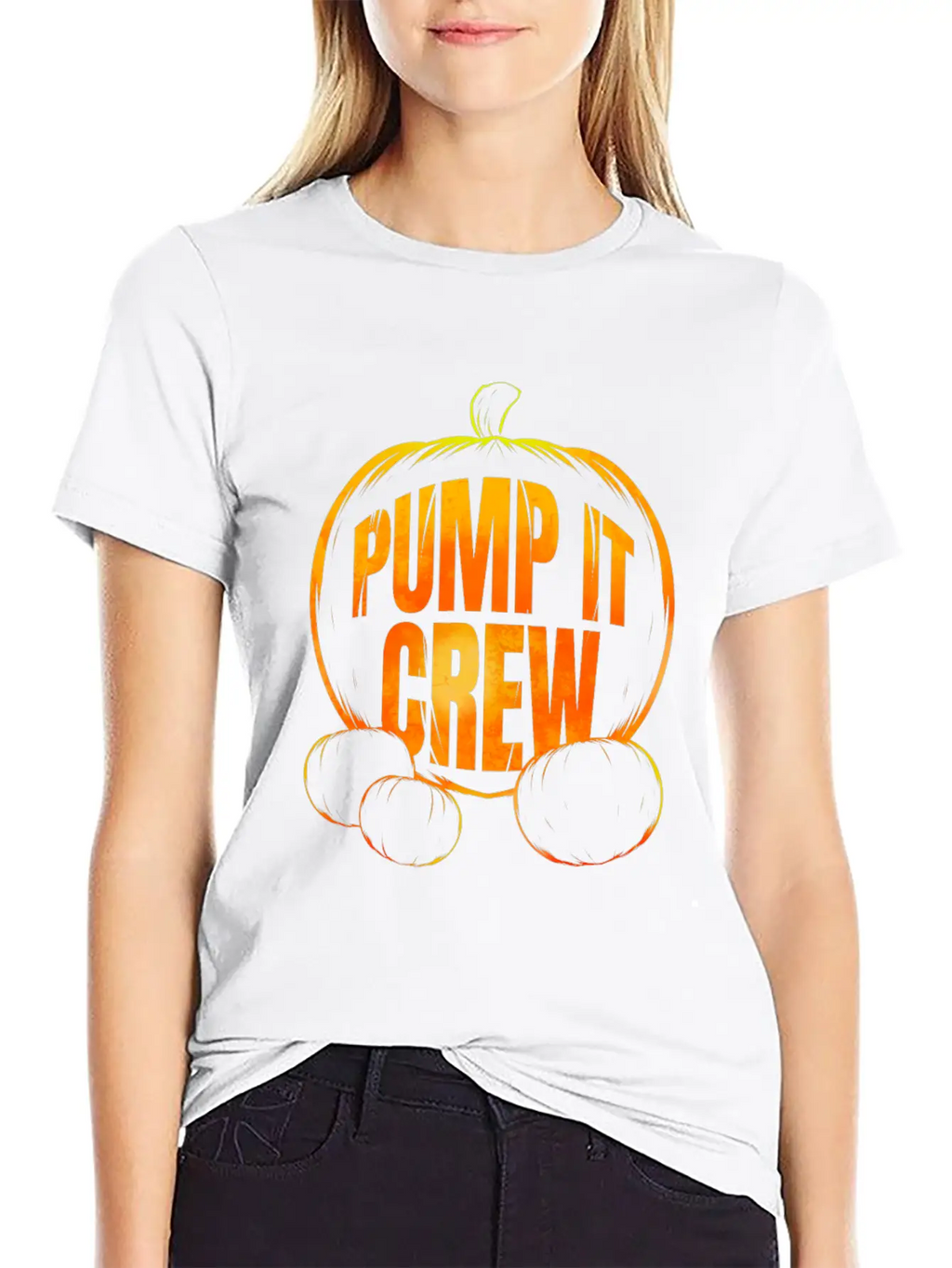 Pumpkin Pump It Crew Halloween Essential Cotton Tee For Daily Outfits – Unisex Style