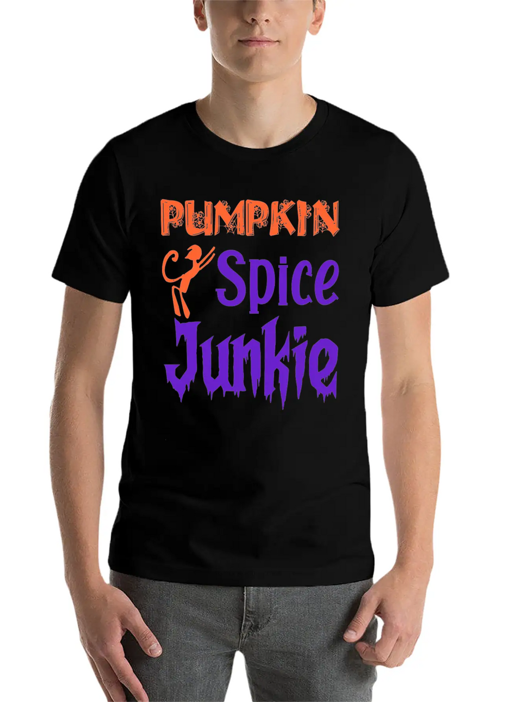 Pumpkin Spice Junkie Casual Graphic T-Shirt – Simple And Comfortable Daily Wear
