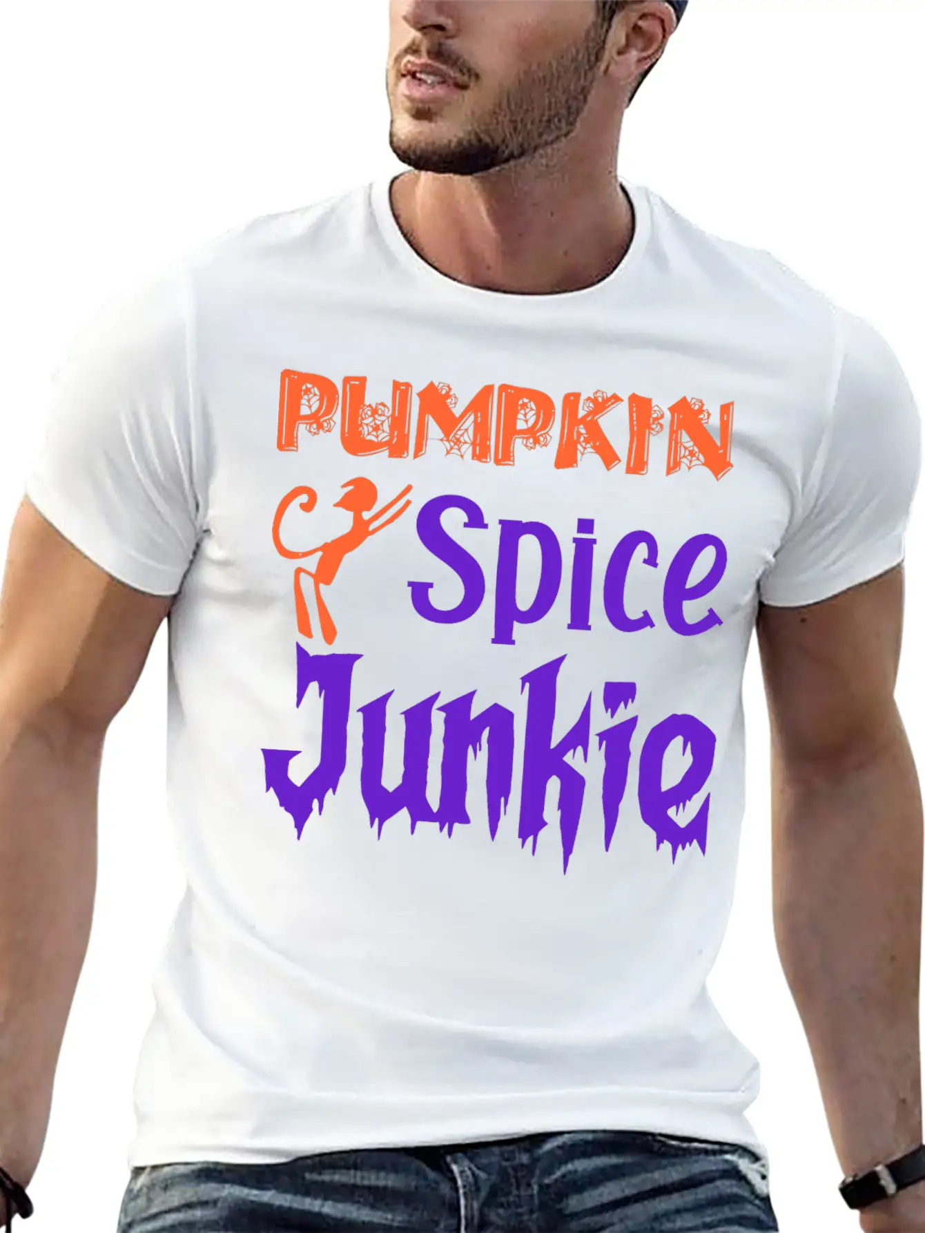 Pumpkin Spice Junkie Casual Graphic T-Shirt – Simple And Comfortable Daily Wear
