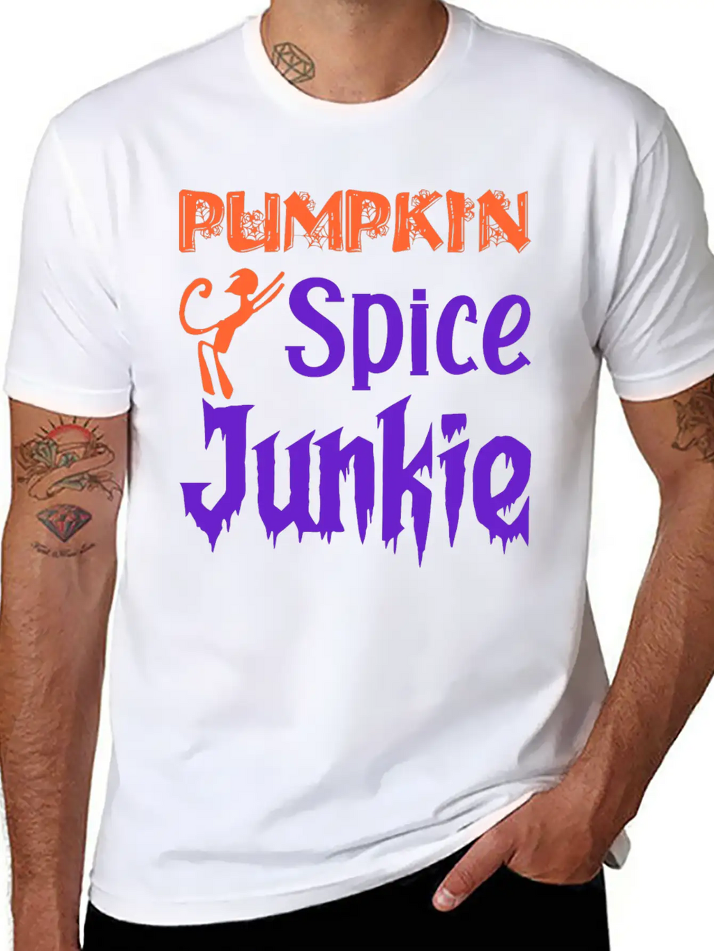 Pumpkin Spice Junkie Casual Graphic T-Shirt – Simple And Comfortable Daily Wear