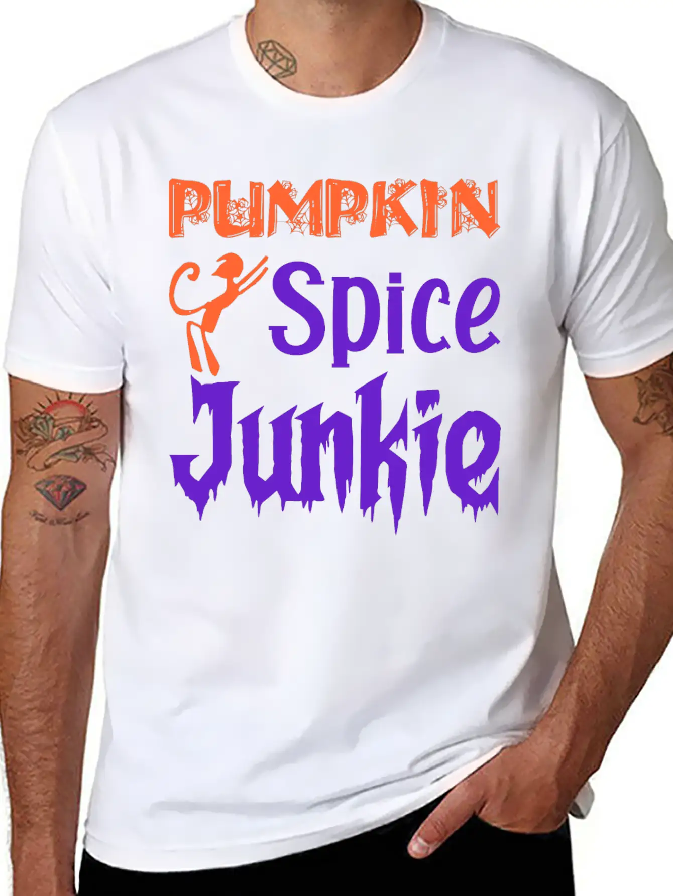 Pumpkin Spice Junkie Casual Graphic T-Shirt – Simple And Comfortable Daily Wear
