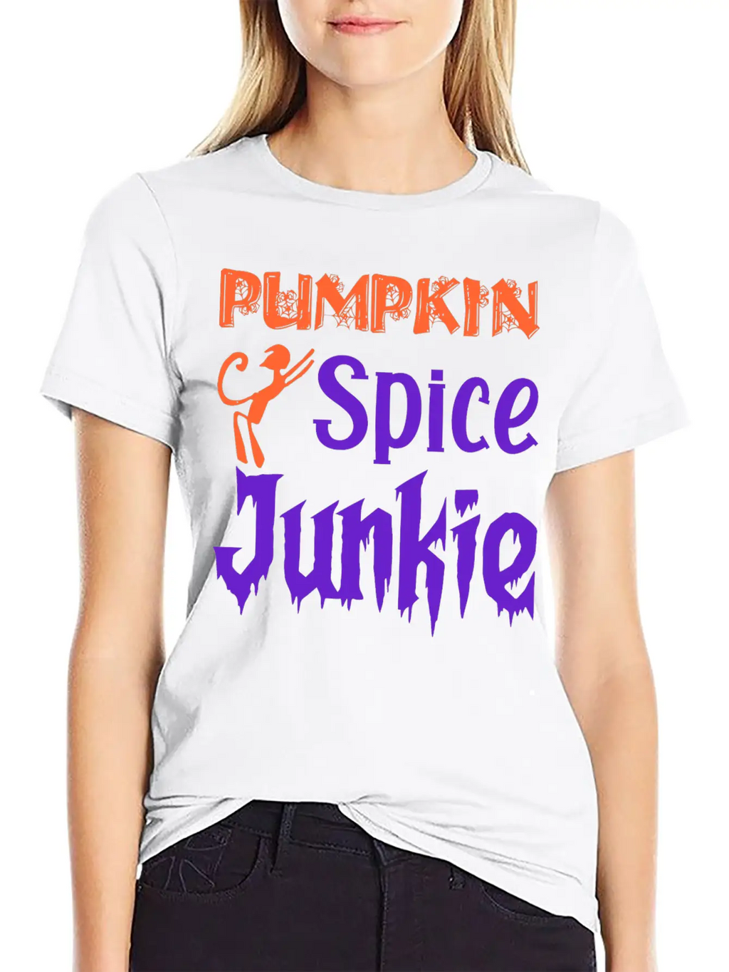Pumpkin Spice Junkie Casual Graphic T-Shirt – Simple And Comfortable Daily Wear
