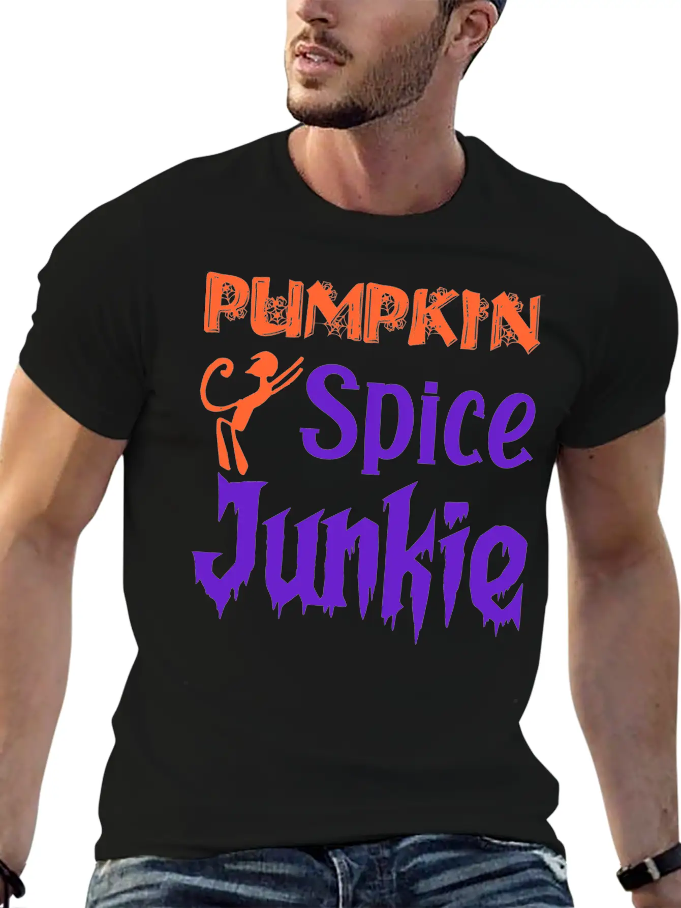 Pumpkin Spice Junkie Casual Graphic T-Shirt – Simple And Comfortable Daily Wear