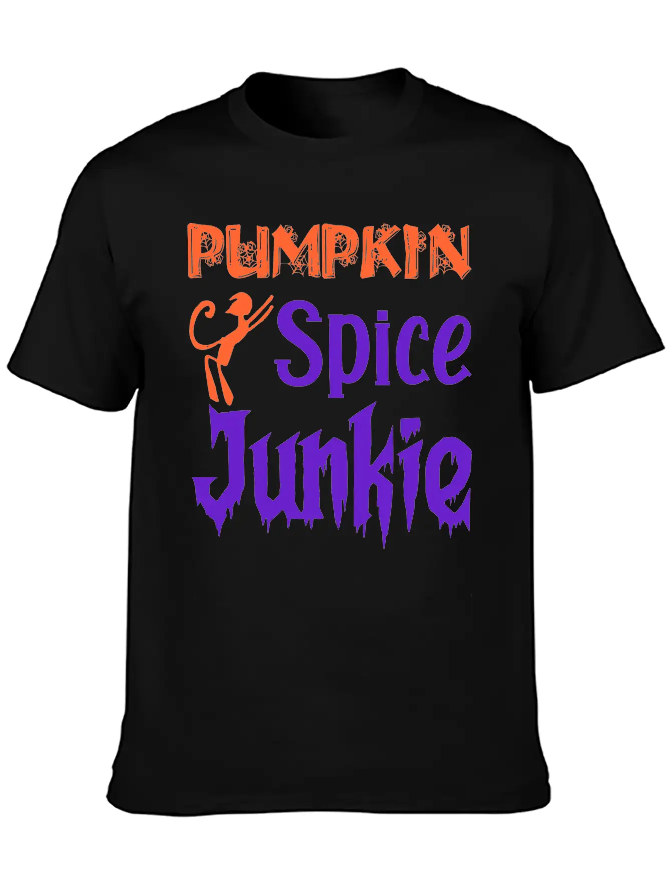 Pumpkin Spice Junkie Casual Graphic T-Shirt – Simple And Comfortable Daily Wear