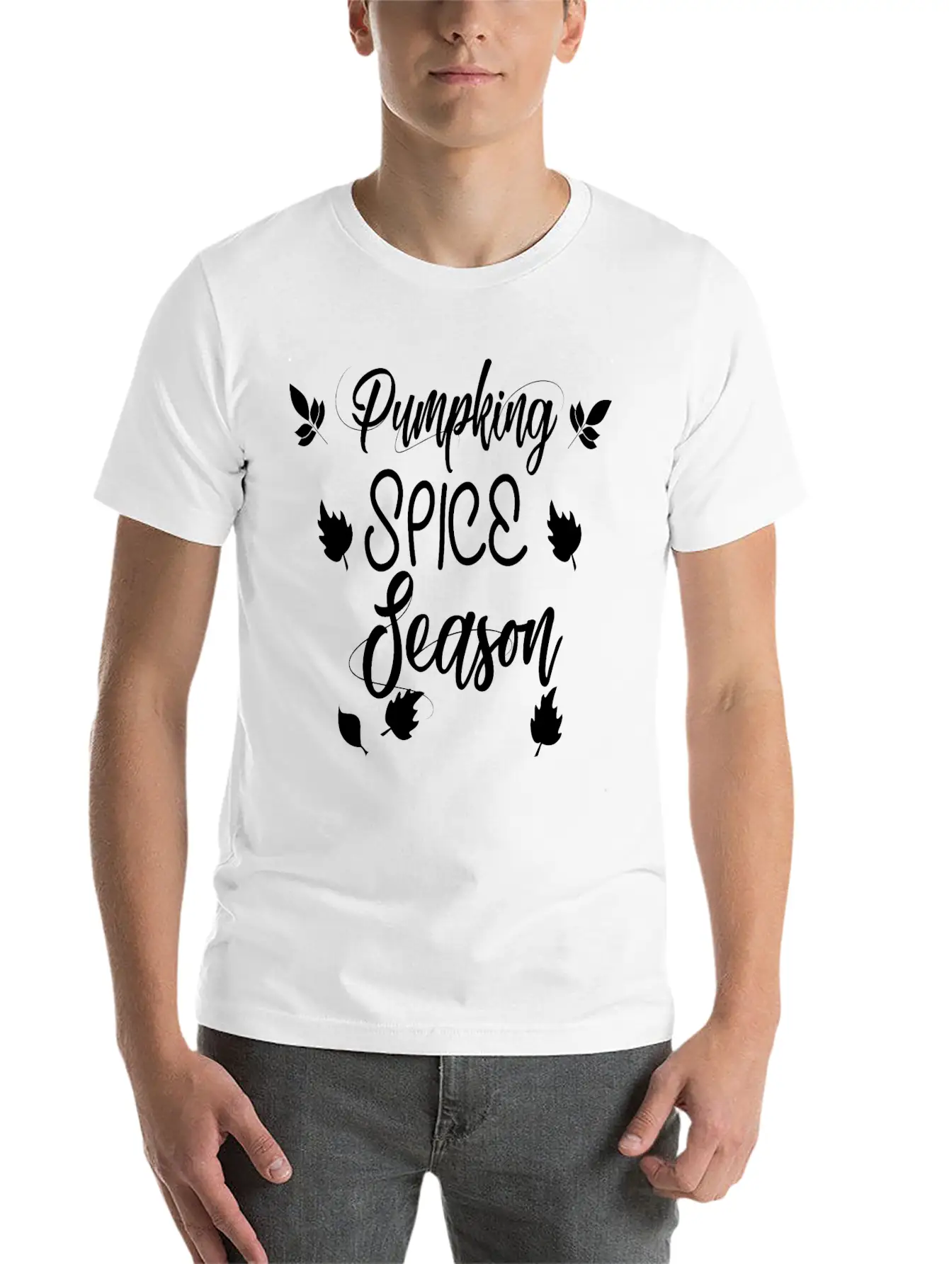 Pumpkin Spice Season Unisex Short Sleeve Soft Cotton T-Shirt – Casual Everyday Wear