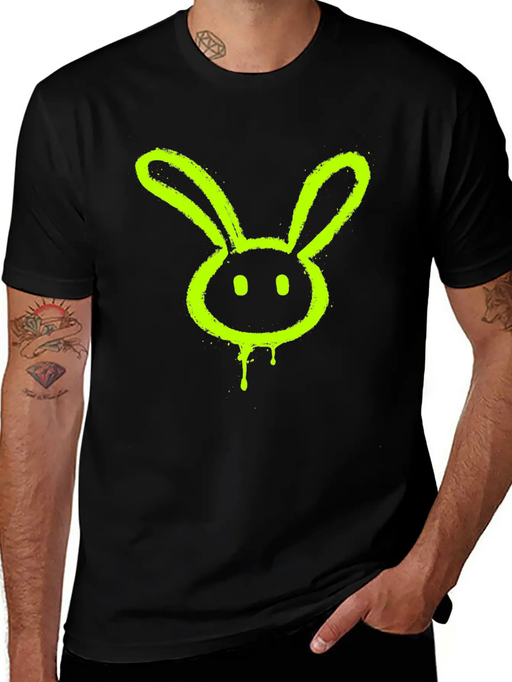 Punk Bunny Breathable Soft Cotton T-Shirt – Timeless Casual Look
