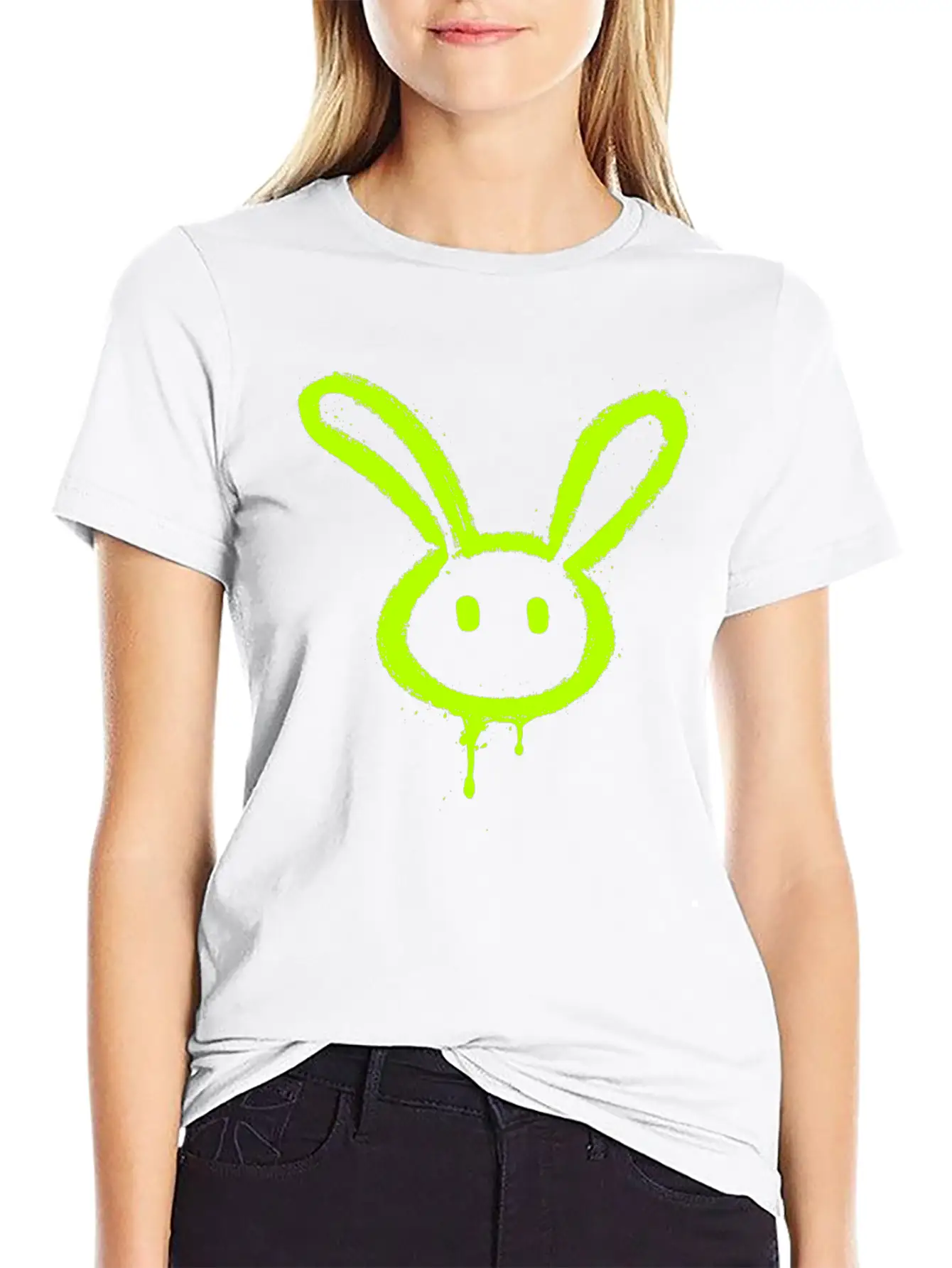 Punk Bunny Breathable Soft Cotton T-Shirt – Timeless Casual Look