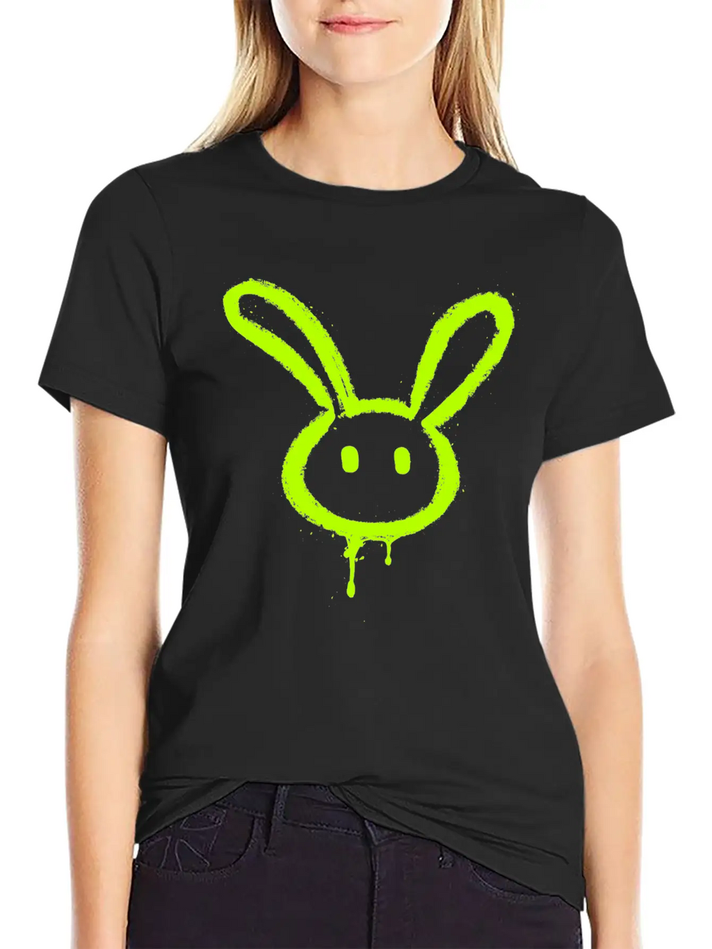 Punk Bunny Breathable Soft Cotton T-Shirt – Timeless Casual Look