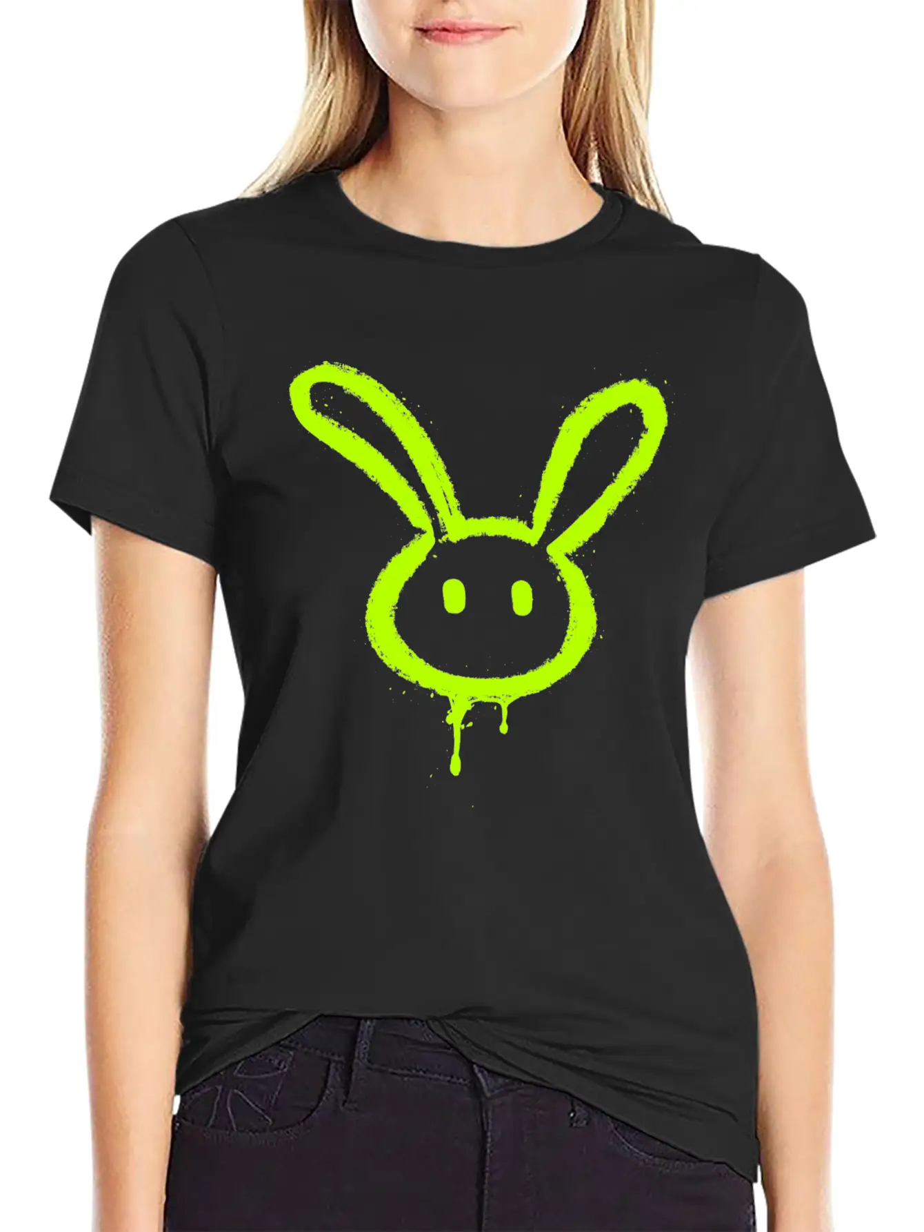 Punk Bunny Breathable Soft Cotton T-Shirt – Timeless Casual Look