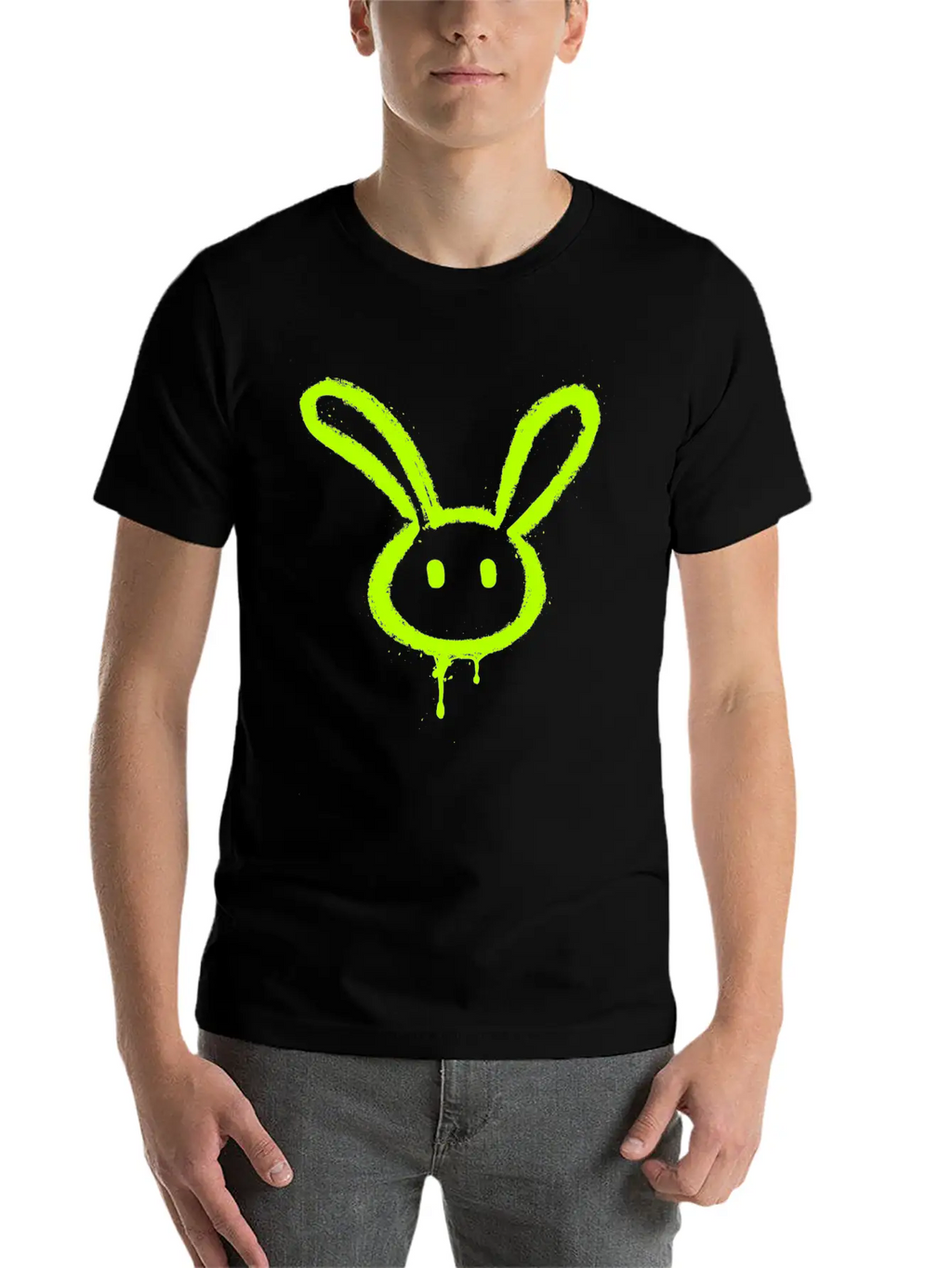 Punk Bunny Breathable Soft Cotton T-Shirt – Timeless Casual Look