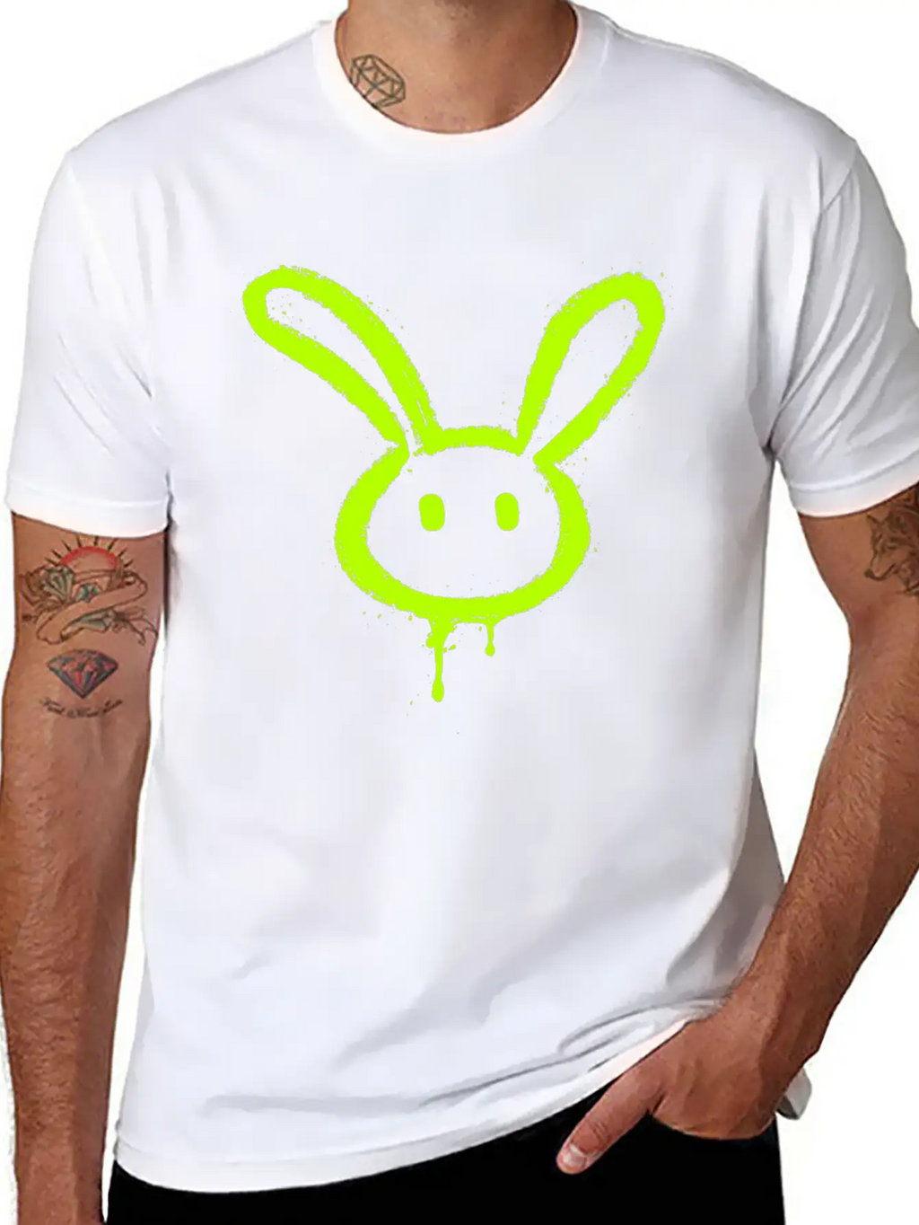 Punk Bunny Breathable Soft Cotton T-Shirt – Timeless Casual Look