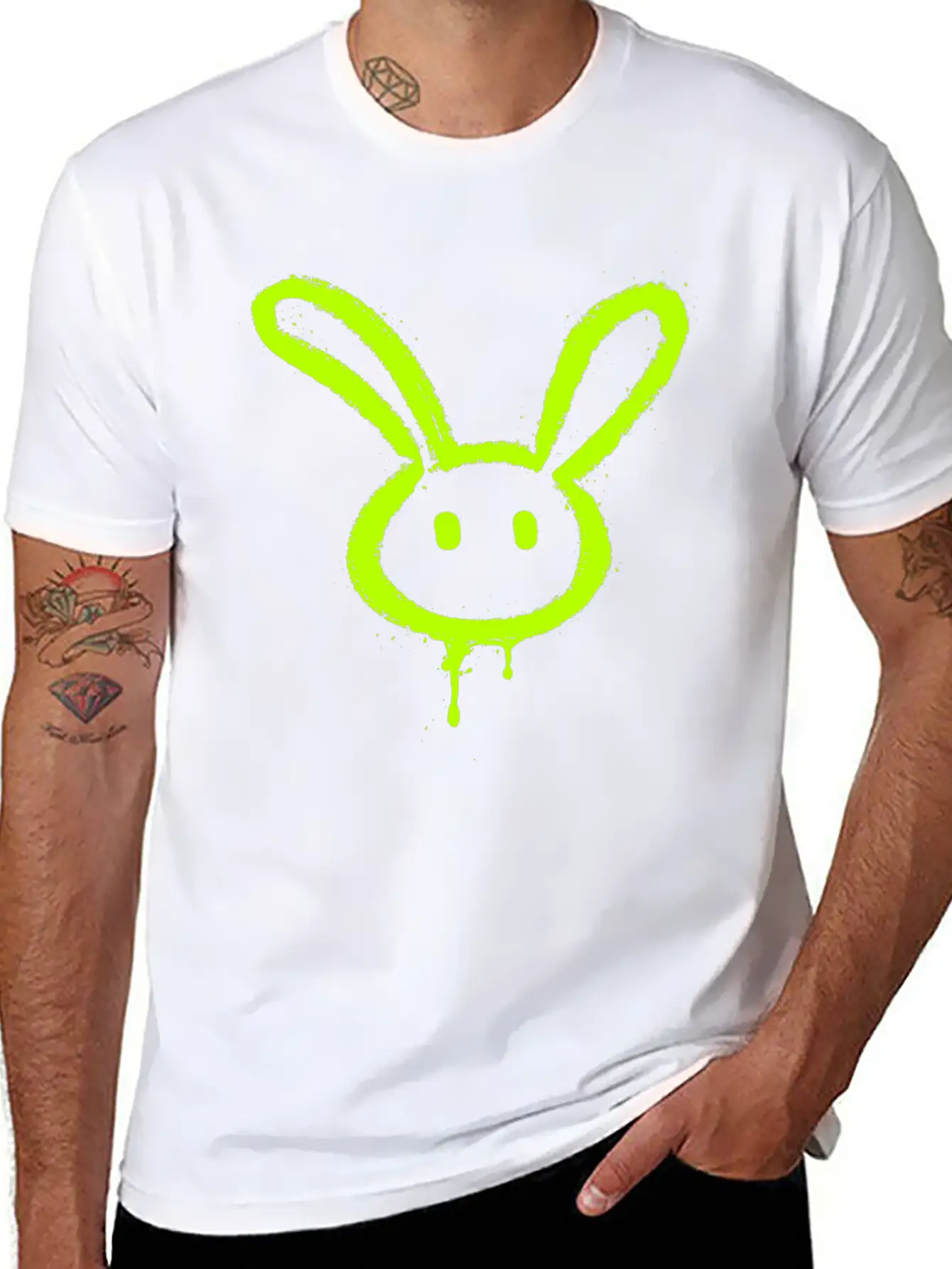 Punk Bunny Breathable Soft Cotton T-Shirt – Timeless Casual Look