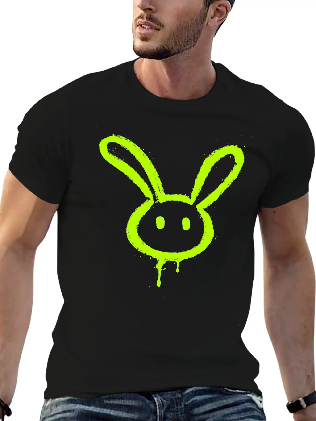 Punk Bunny Breathable Soft Cotton T-Shirt – Timeless Casual Look