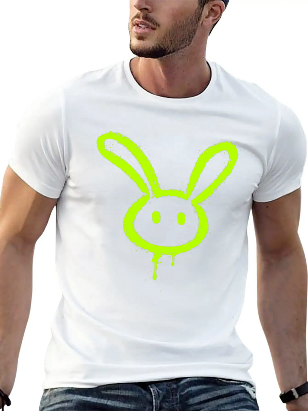 Punk Bunny Breathable Soft Cotton T-Shirt – Timeless Casual Look