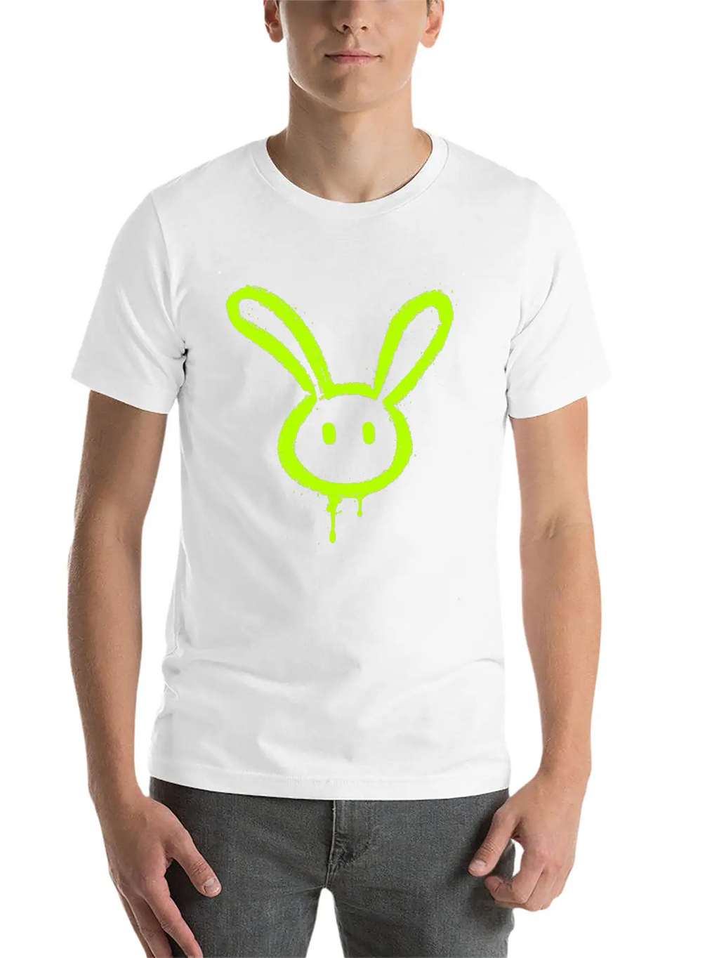 Punk Bunny Breathable Soft Cotton T-Shirt – Timeless Casual Look