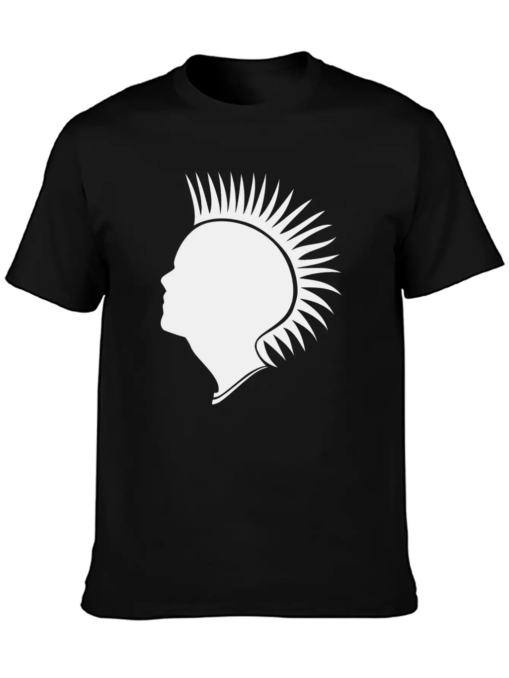 Punk Head - Black Unisex Casual T-Shirt – Clean Design For Daily Comfort