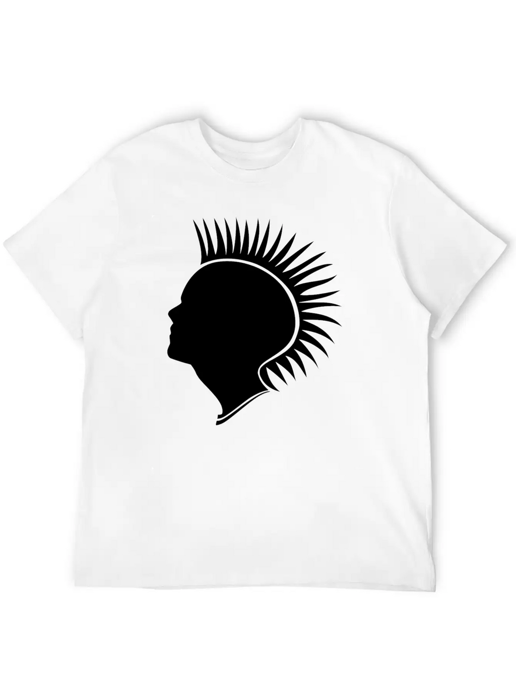Punk Head - Black Unisex Casual T-Shirt – Clean Design For Daily Comfort