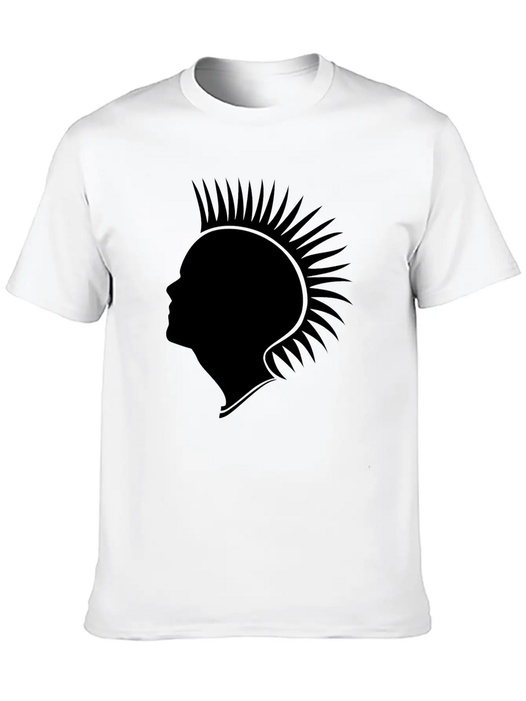 Punk Head - Black Unisex Casual T-Shirt – Clean Design For Daily Comfort