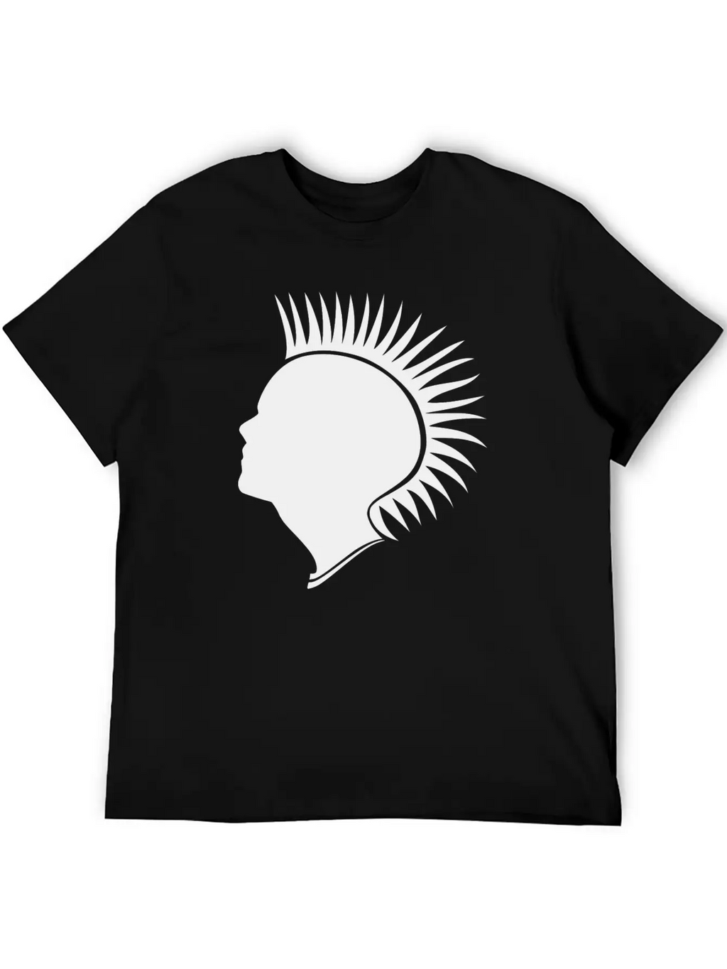 Punk Head - Black Unisex Casual T-Shirt – Clean Design For Daily Comfort