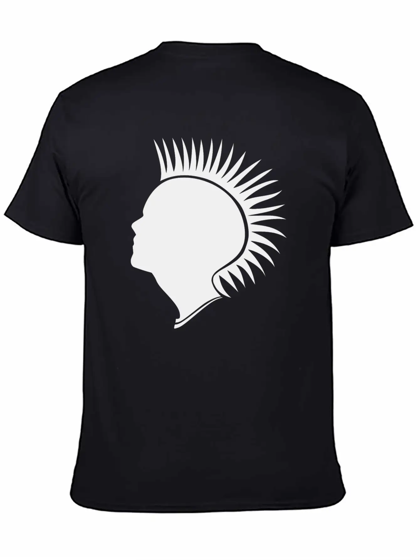 Punk Head - Black Unisex Short Sleeve Soft Cotton T-Shirt – Casual Everyday Wear