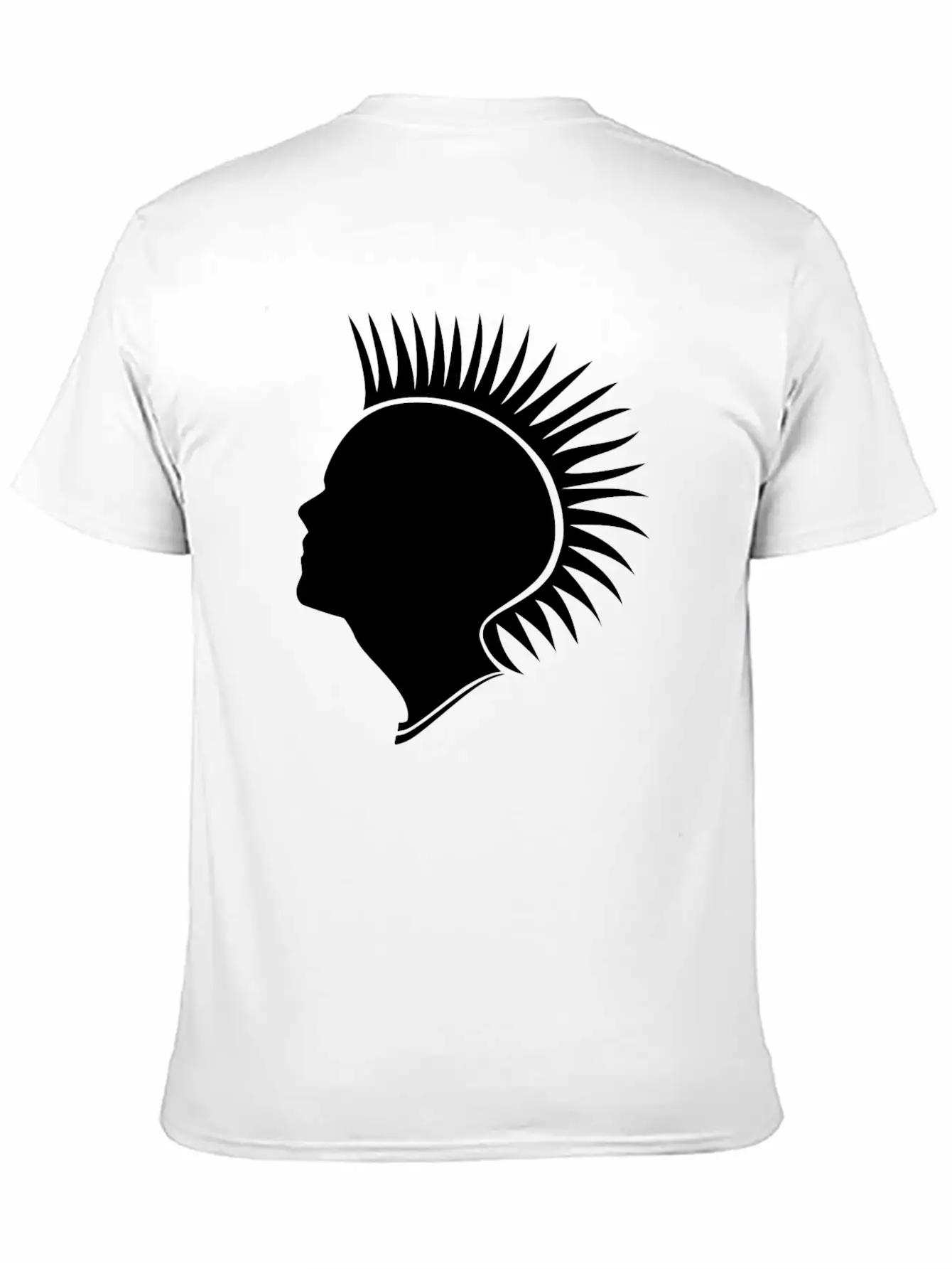 Punk Head - Black Unisex Short Sleeve Soft Cotton T-Shirt – Casual Everyday Wear