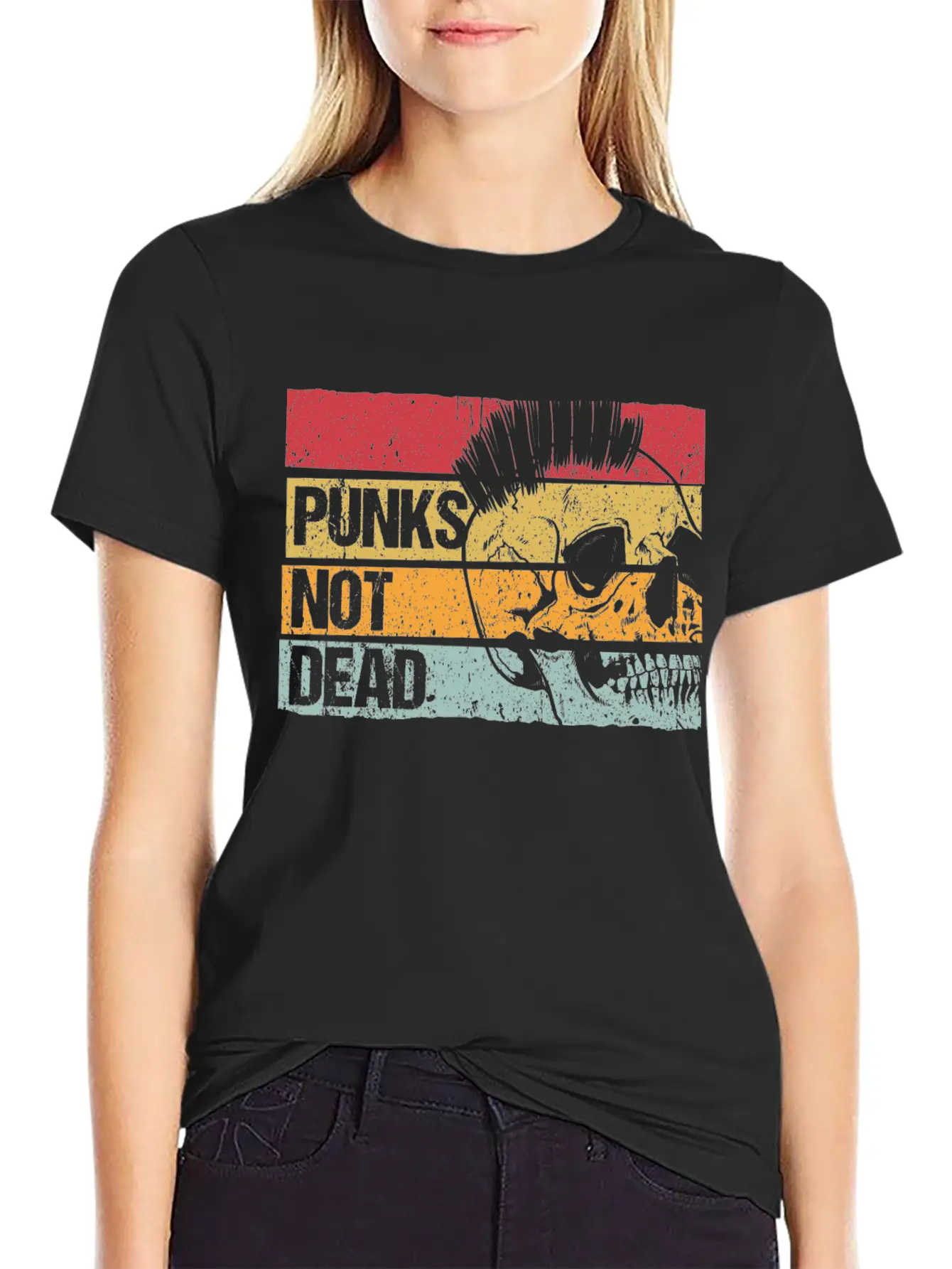 Punk Is Not Dead Punker Rock Gift Music Essential Cotton Tee For Daily Outfits – Unisex Style