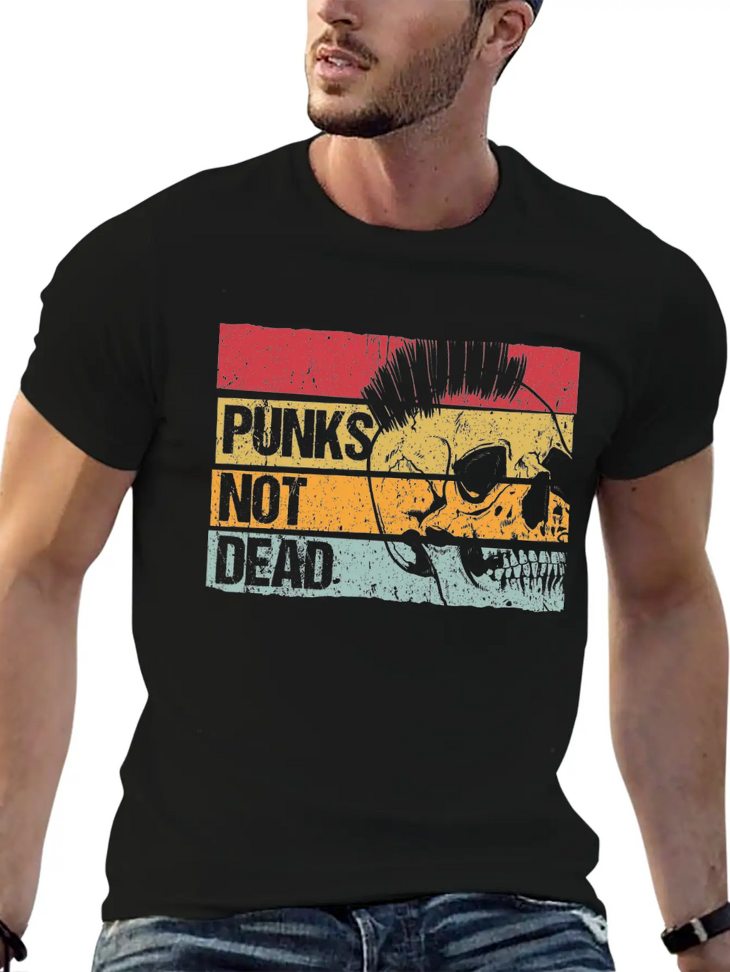 Punk Is Not Dead Punker Rock Gift Music Essential Cotton Tee For Daily Outfits – Unisex Style