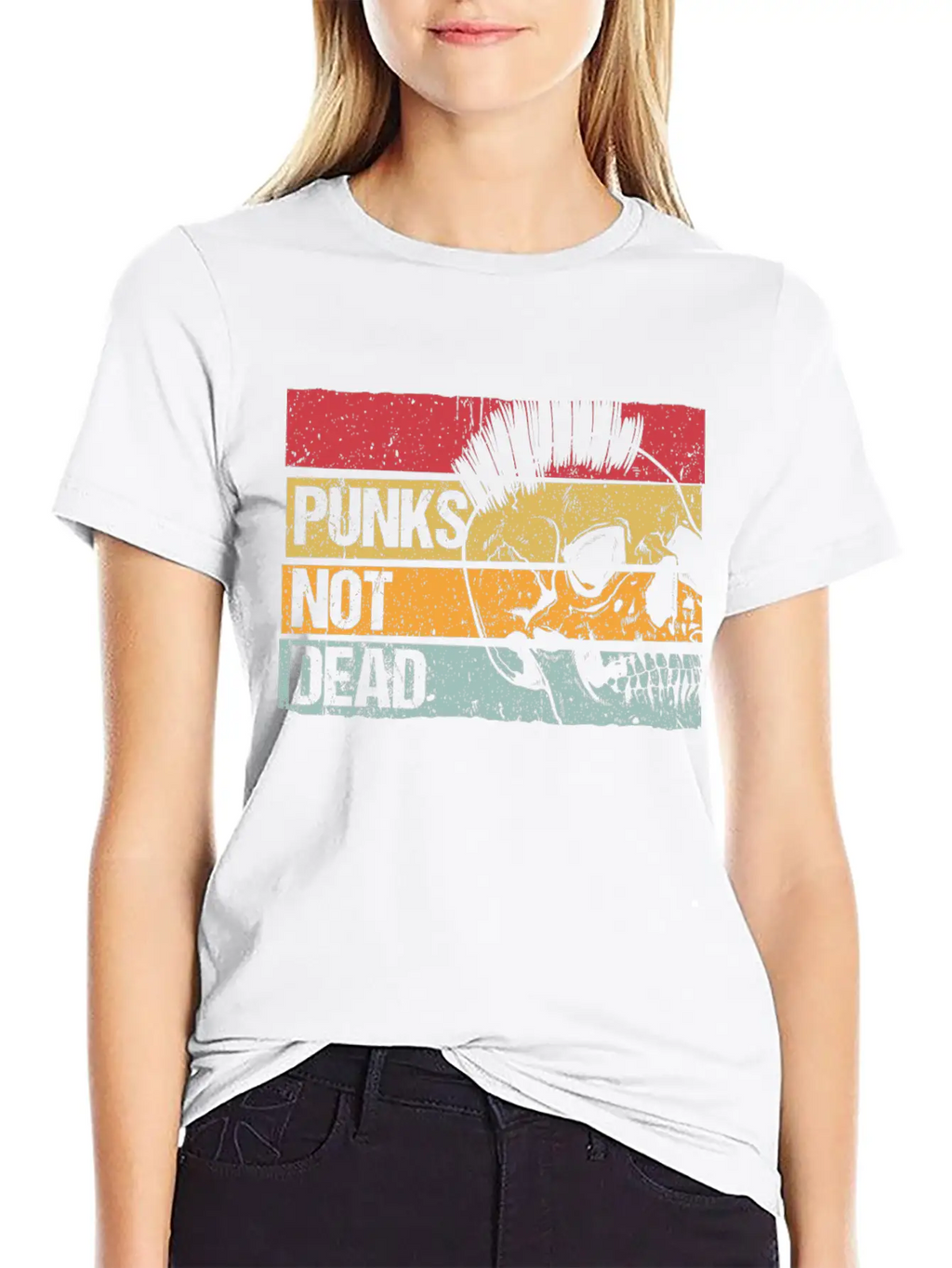 Punk Is Not Dead Punker Rock Gift Music Essential Cotton Tee For Daily Outfits – Unisex Style