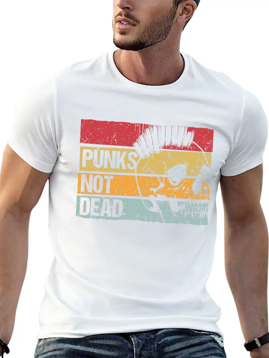 Punk Is Not Dead Punker Rock Gift Music Essential Cotton Tee For Daily Outfits – Unisex Style