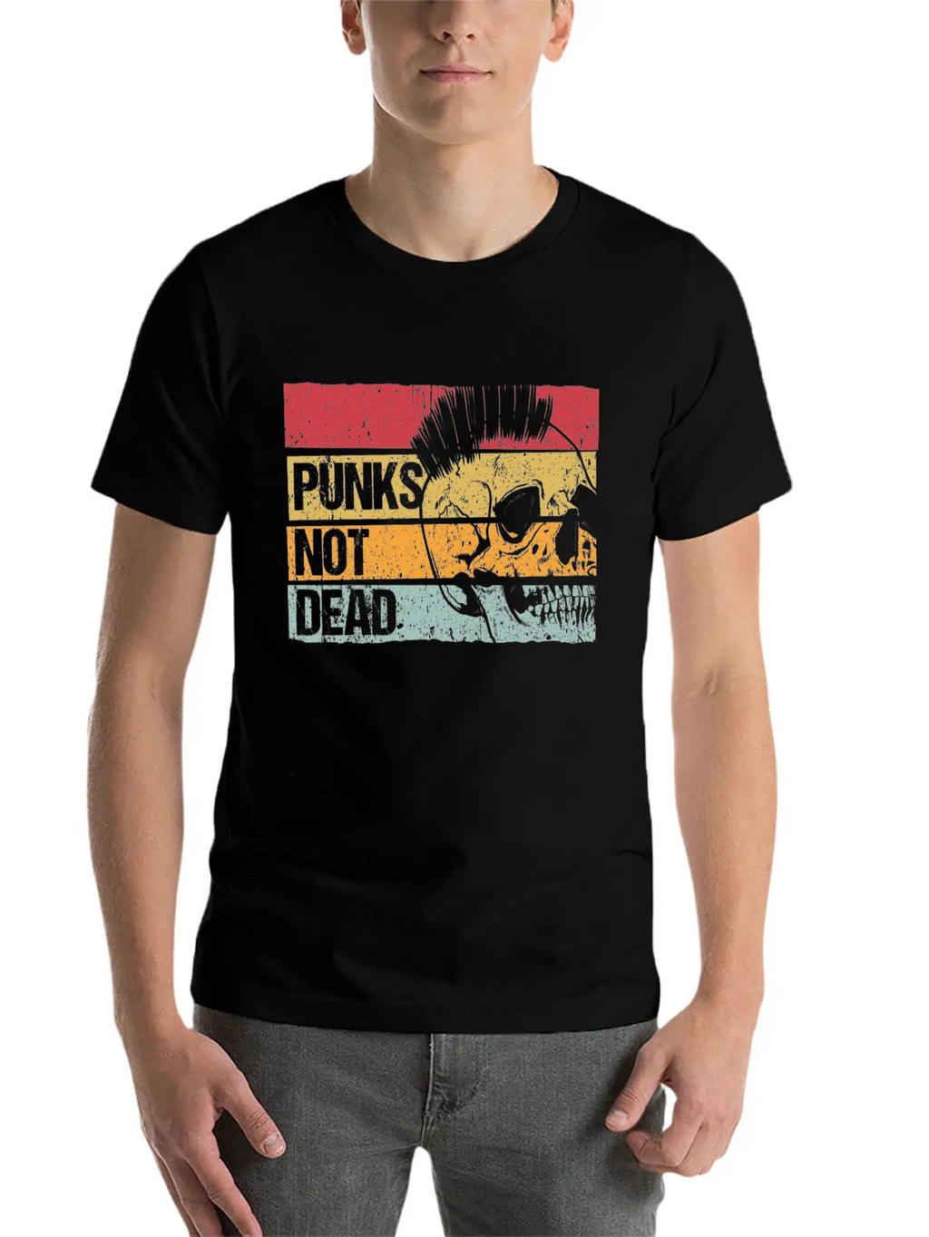 Punk Is Not Dead Punker Rock Gift Music Essential Cotton Tee For Daily Outfits – Unisex Style