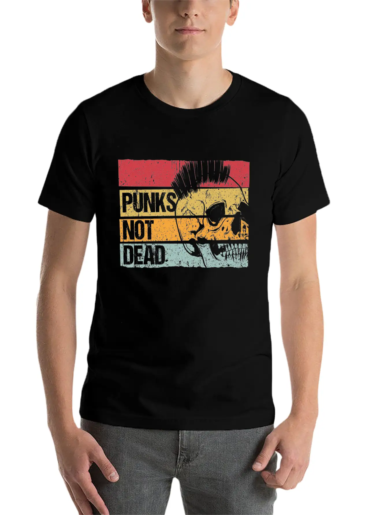Punk Is Not Dead Punker Rock Gift Music Essential Cotton Tee For Daily Outfits – Unisex Style