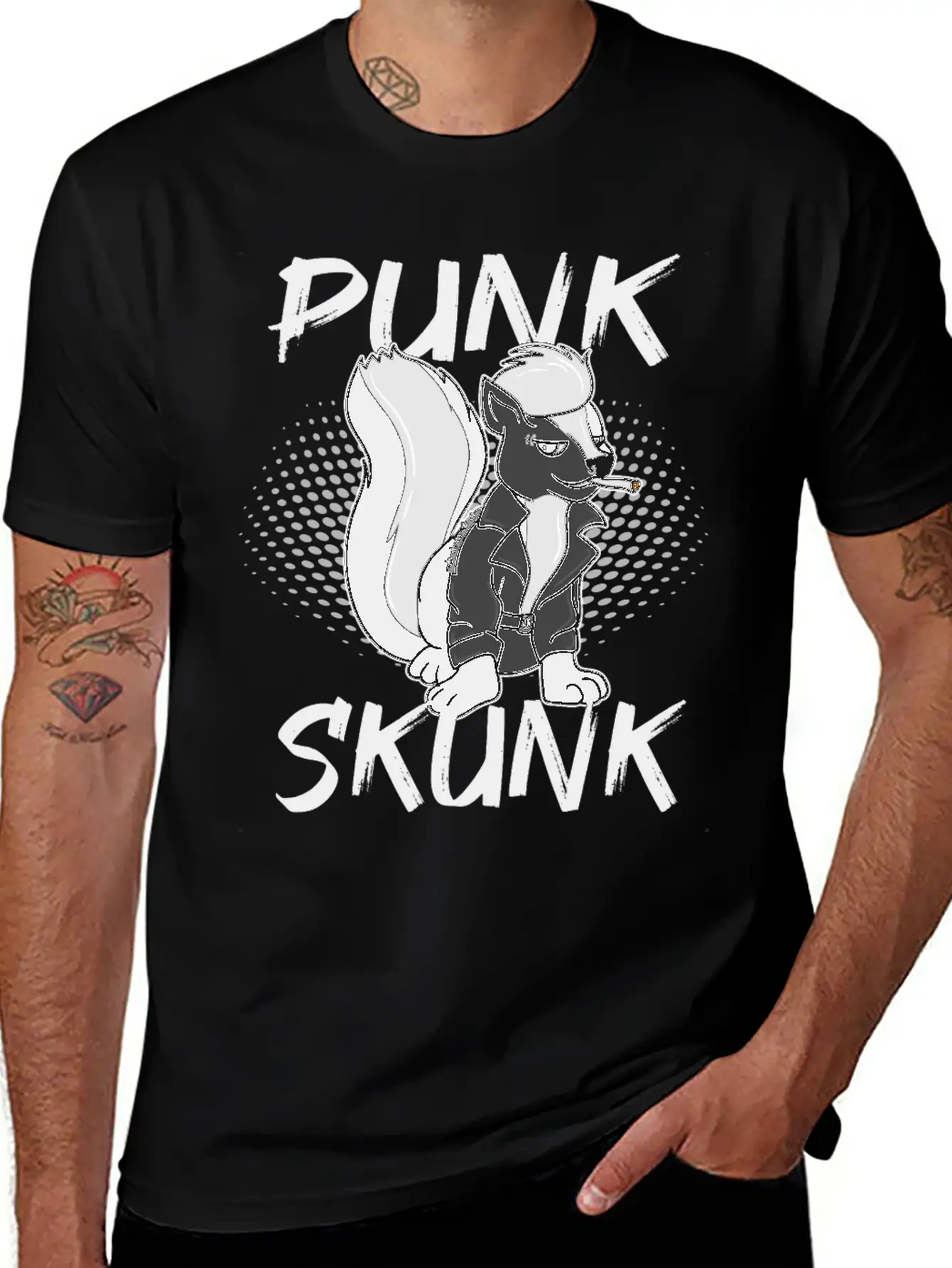 Punk Skunk Unisex Casual T-Shirt – Clean Design For Daily Comfort