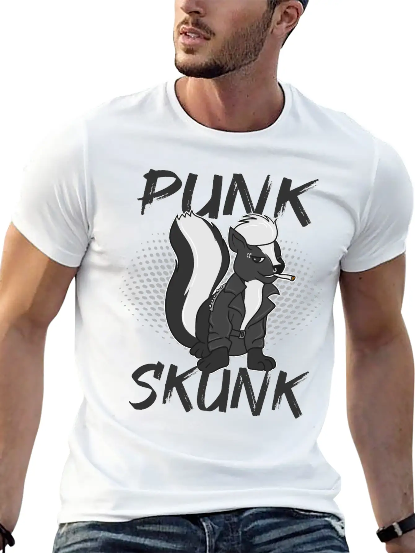 Punk Skunk Unisex Casual T-Shirt – Clean Design For Daily Comfort