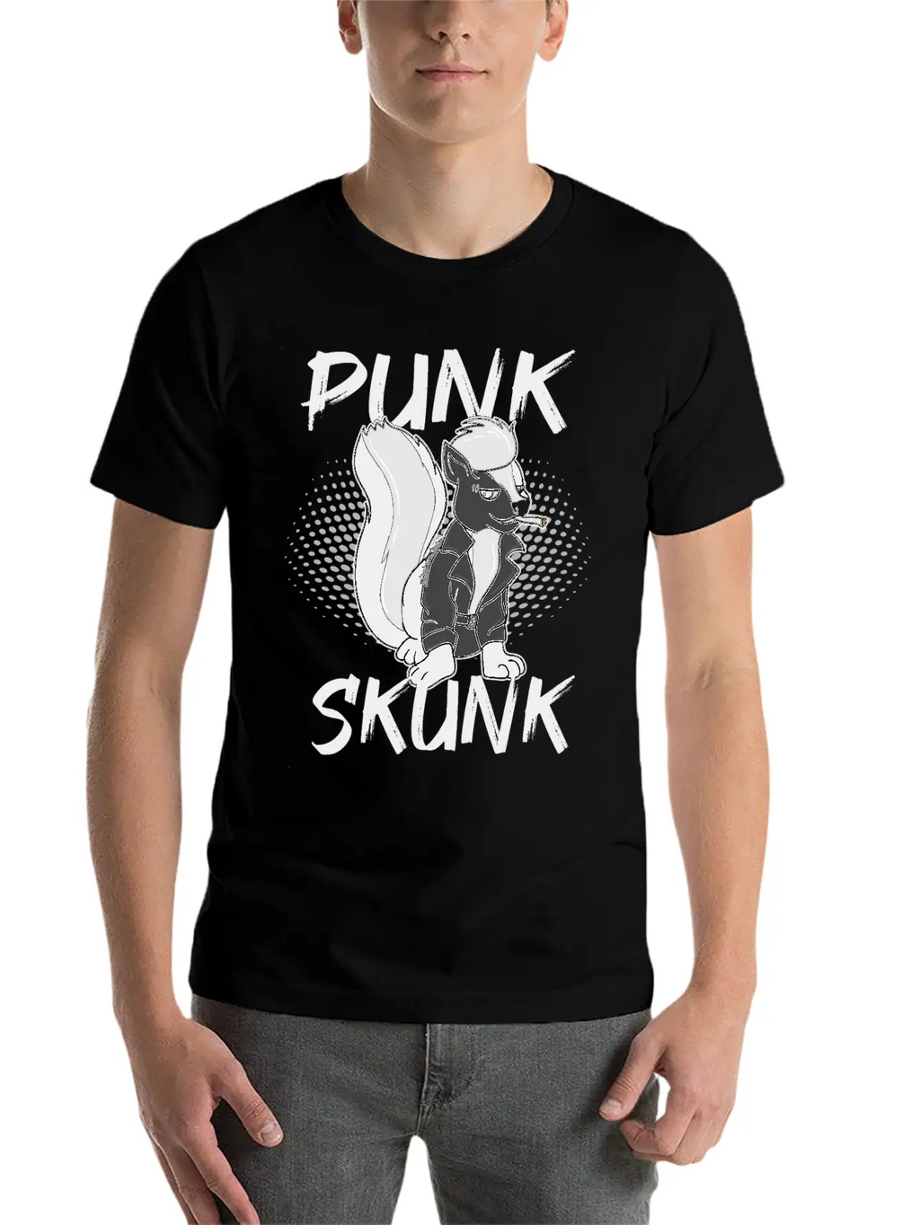 Punk Skunk Unisex Casual T-Shirt – Clean Design For Daily Comfort