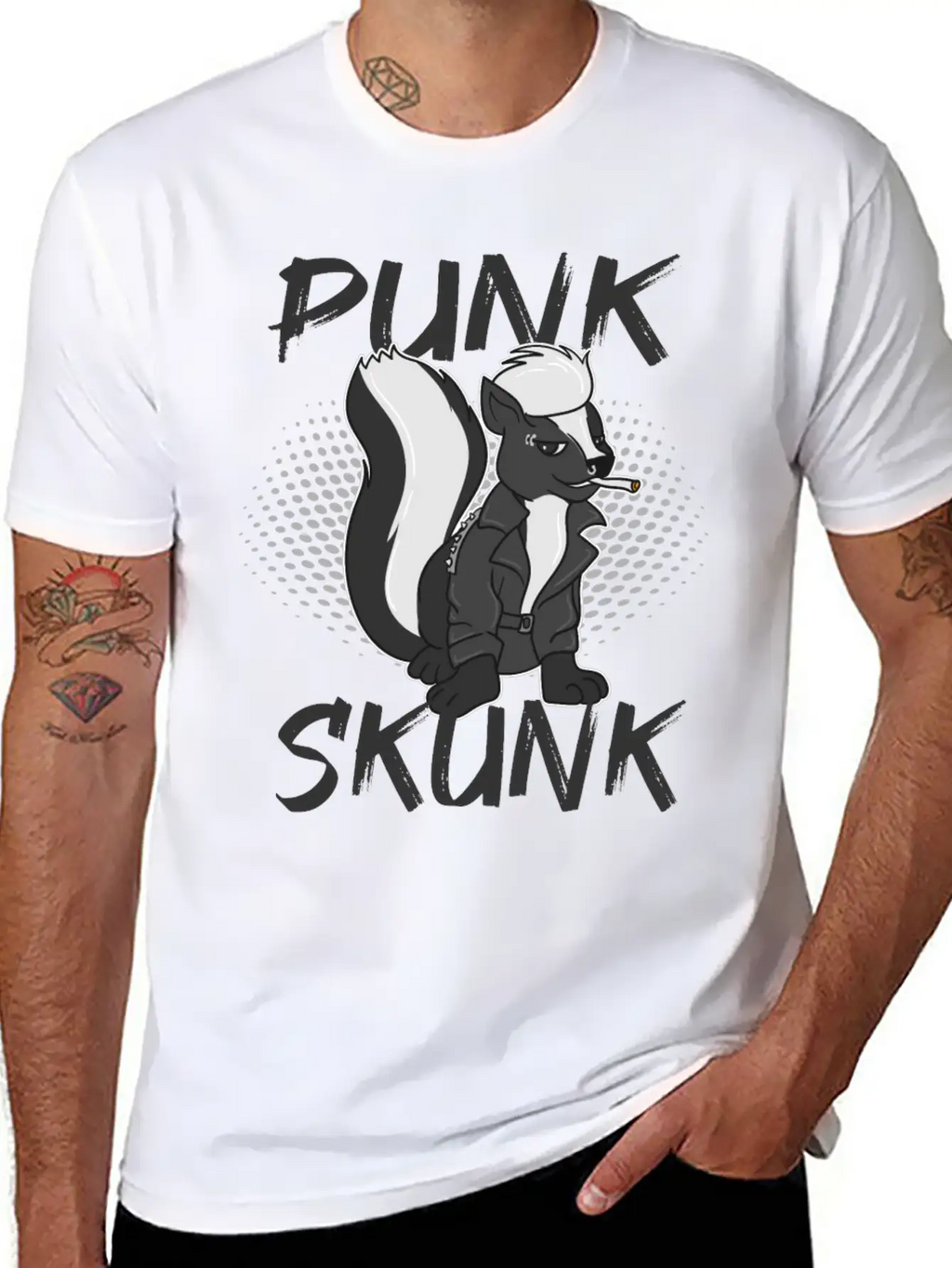 Punk Skunk Unisex Casual T-Shirt – Clean Design For Daily Comfort