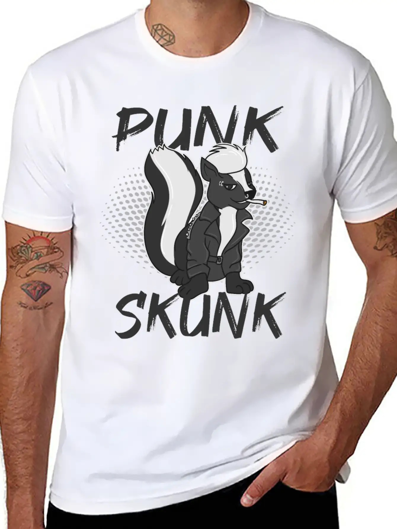 Punk Skunk Unisex Casual T-Shirt – Clean Design For Daily Comfort