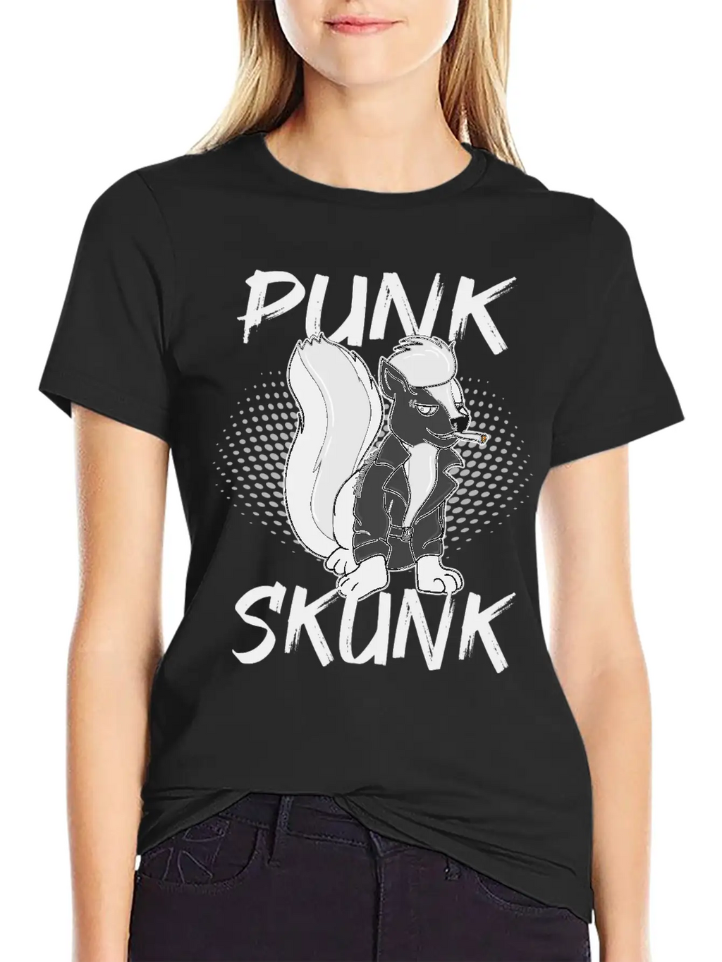 Punk Skunk Unisex Casual T-Shirt – Clean Design For Daily Comfort