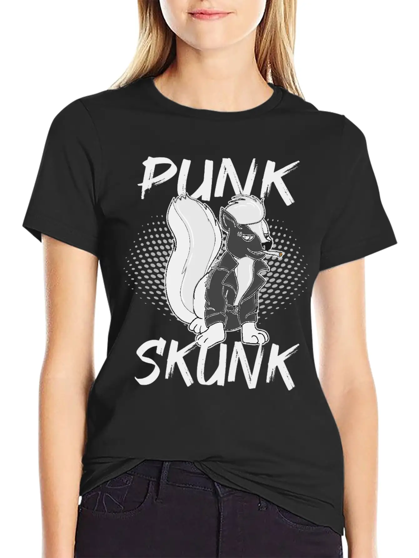 Punk Skunk Unisex Casual T-Shirt – Clean Design For Daily Comfort