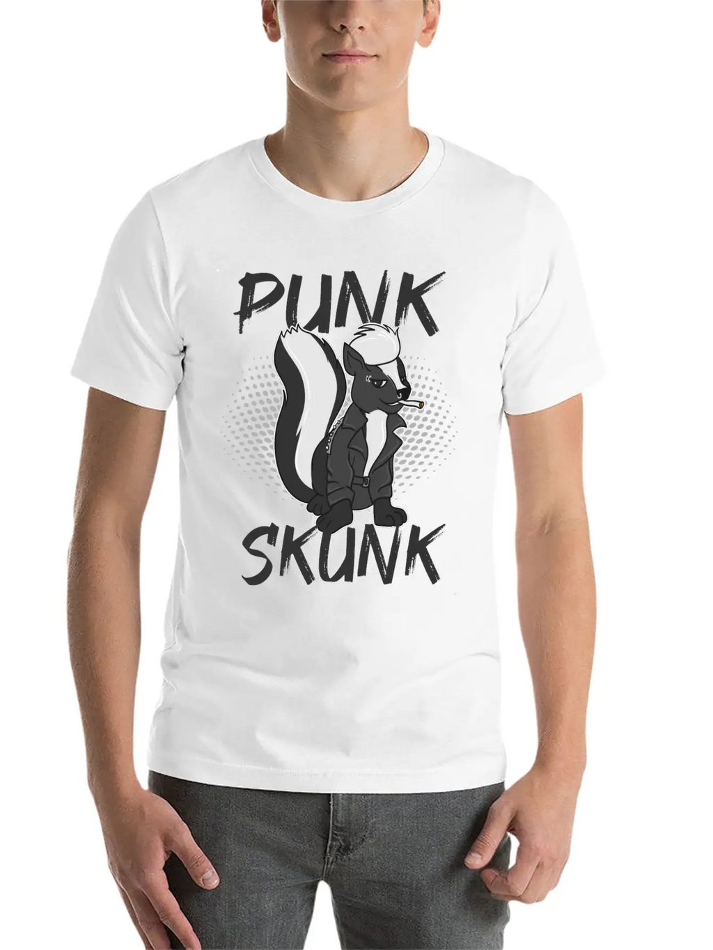 Punk Skunk Unisex Casual T-Shirt – Clean Design For Daily Comfort
