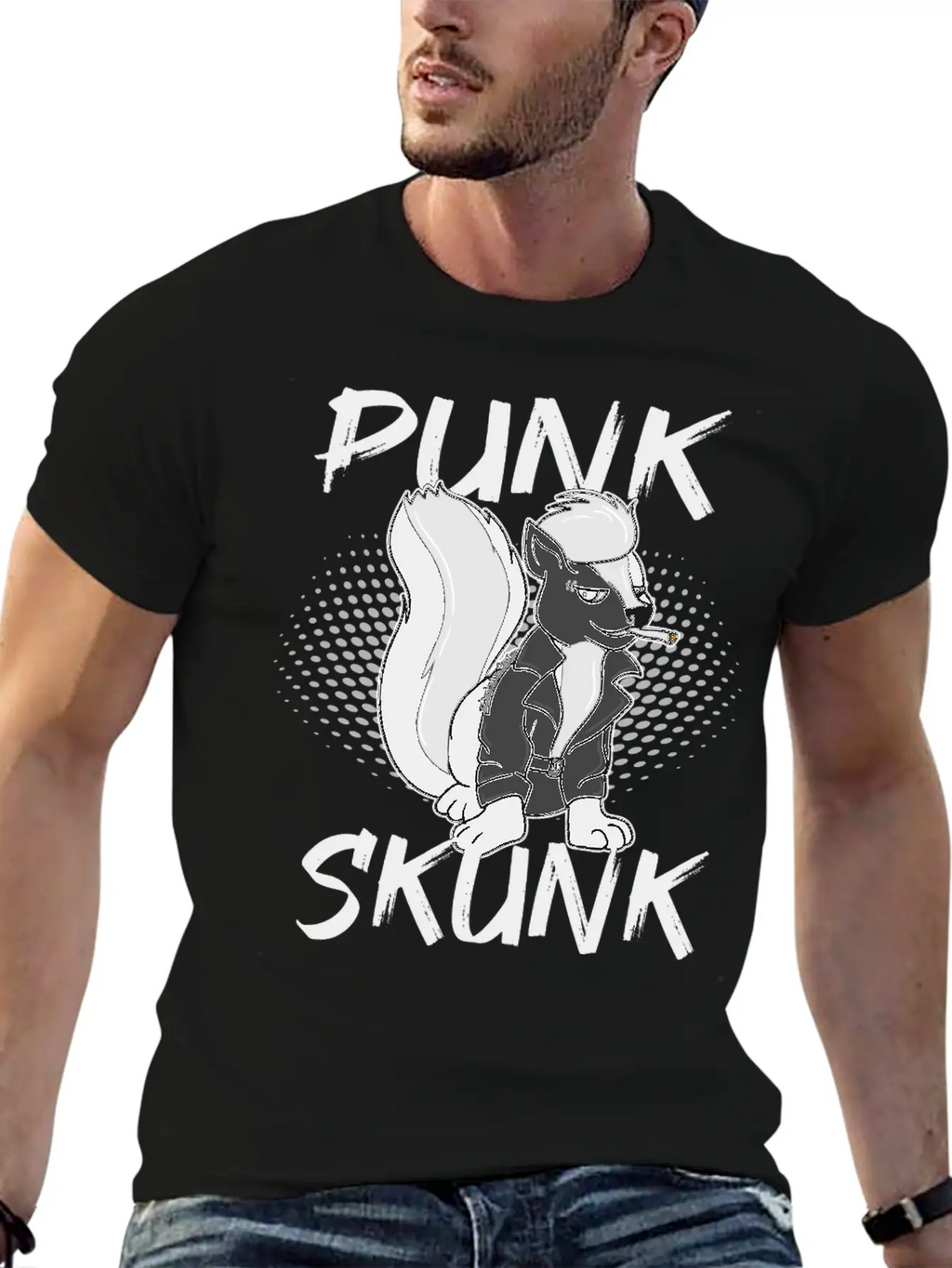 Punk Skunk Unisex Casual T-Shirt – Clean Design For Daily Comfort