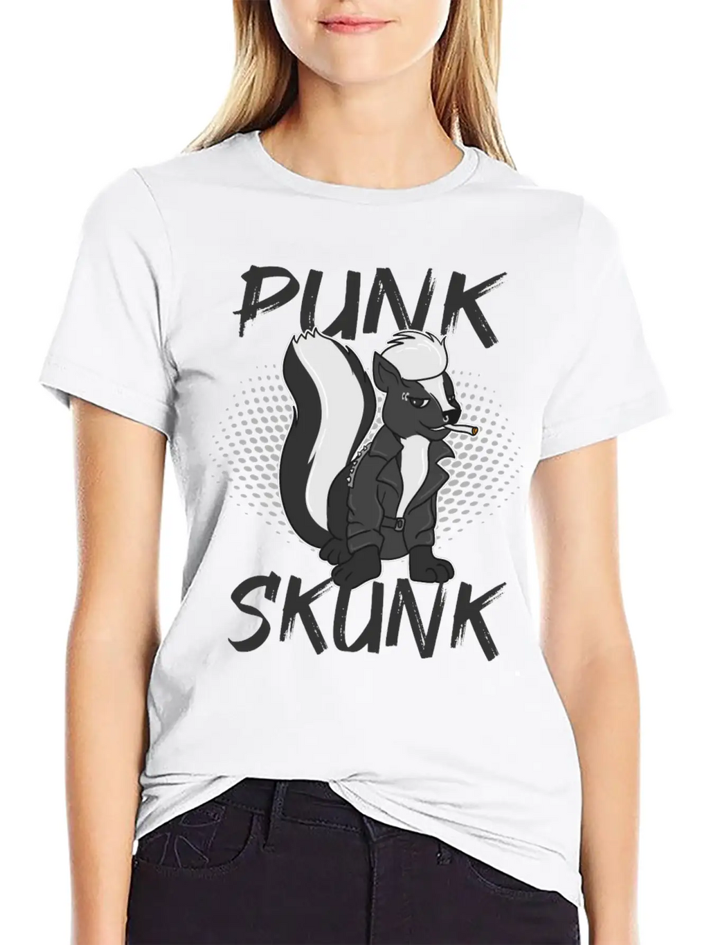 Punk Skunk Unisex Casual T-Shirt – Clean Design For Daily Comfort