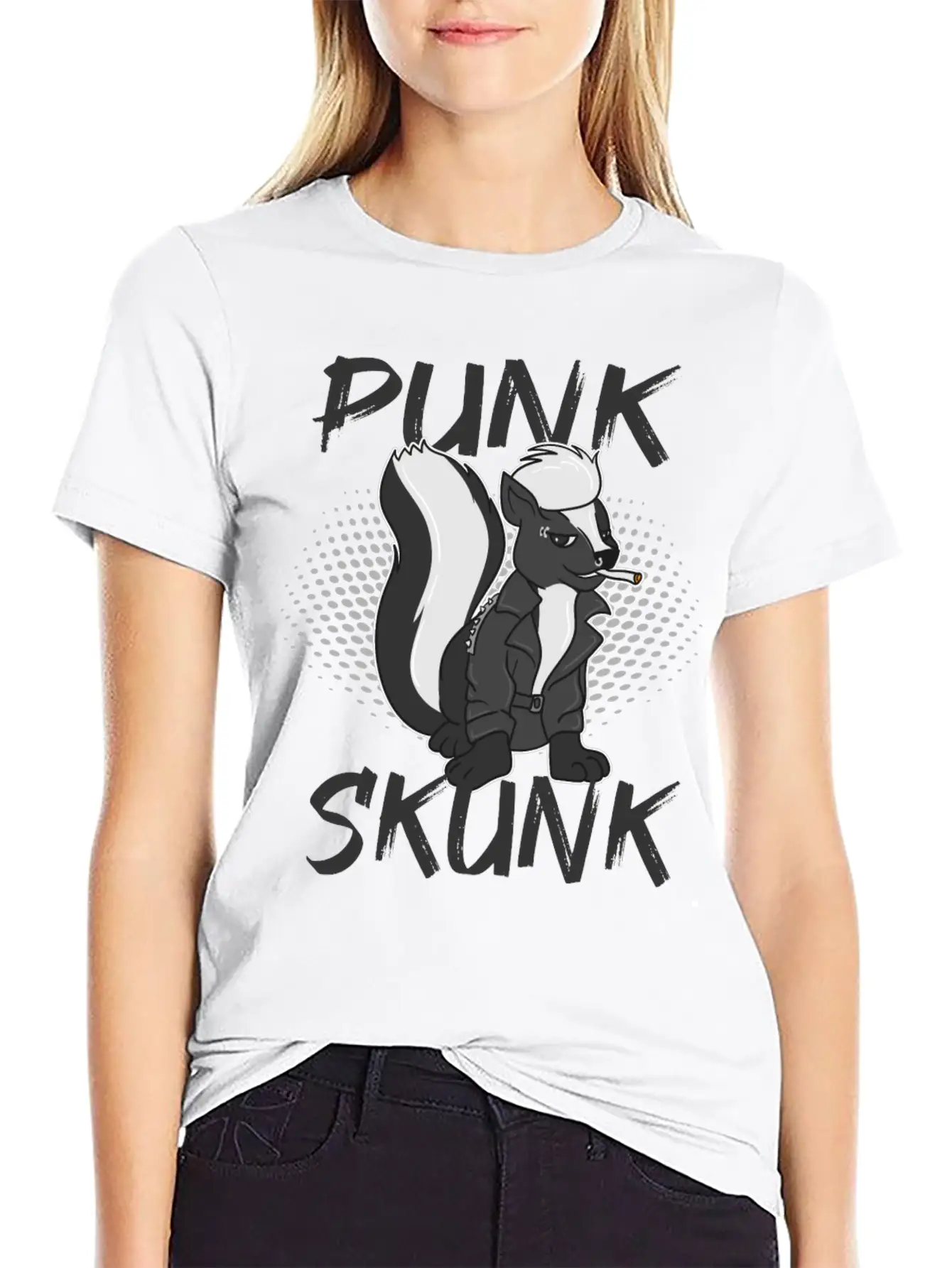 Punk Skunk Unisex Casual T-Shirt – Clean Design For Daily Comfort