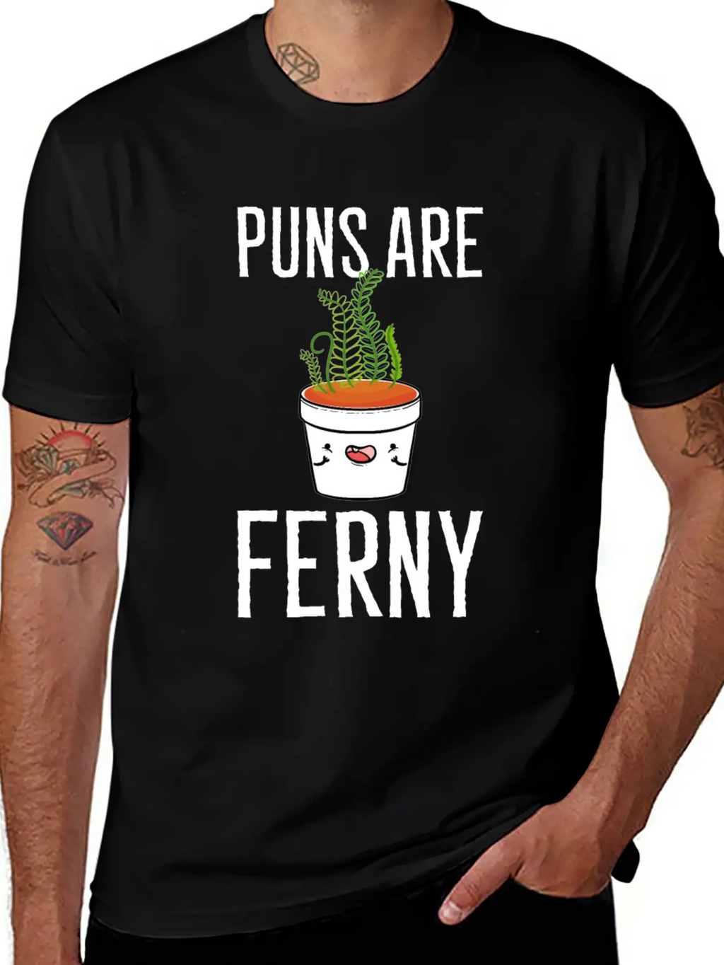 Puns Are Ferny Gardener Gift Unisex Casual T-Shirt – Clean Design For Daily Comfort