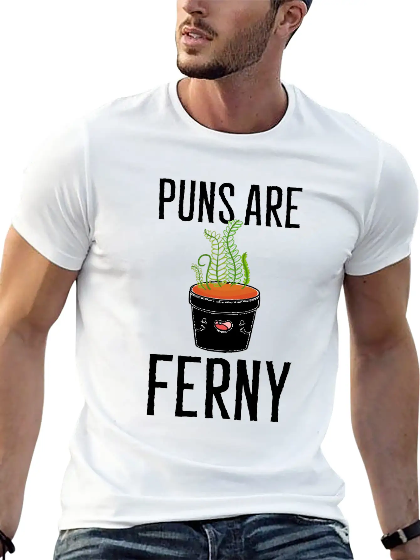 Puns Are Ferny Gardener Gift Unisex Casual T-Shirt – Clean Design For Daily Comfort