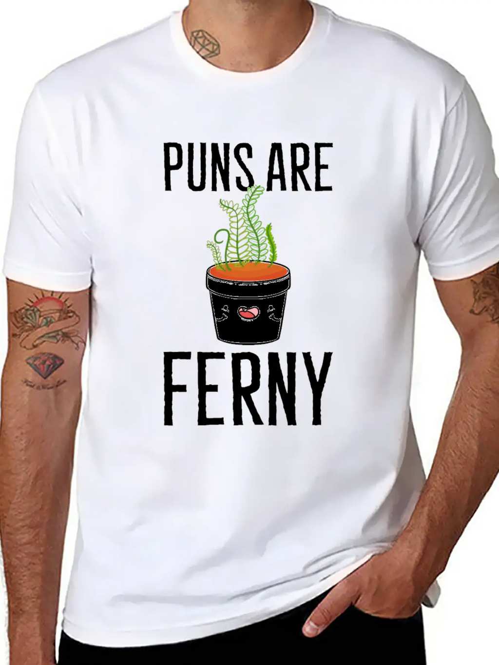 Puns Are Ferny Gardener Gift Unisex Casual T-Shirt – Clean Design For Daily Comfort