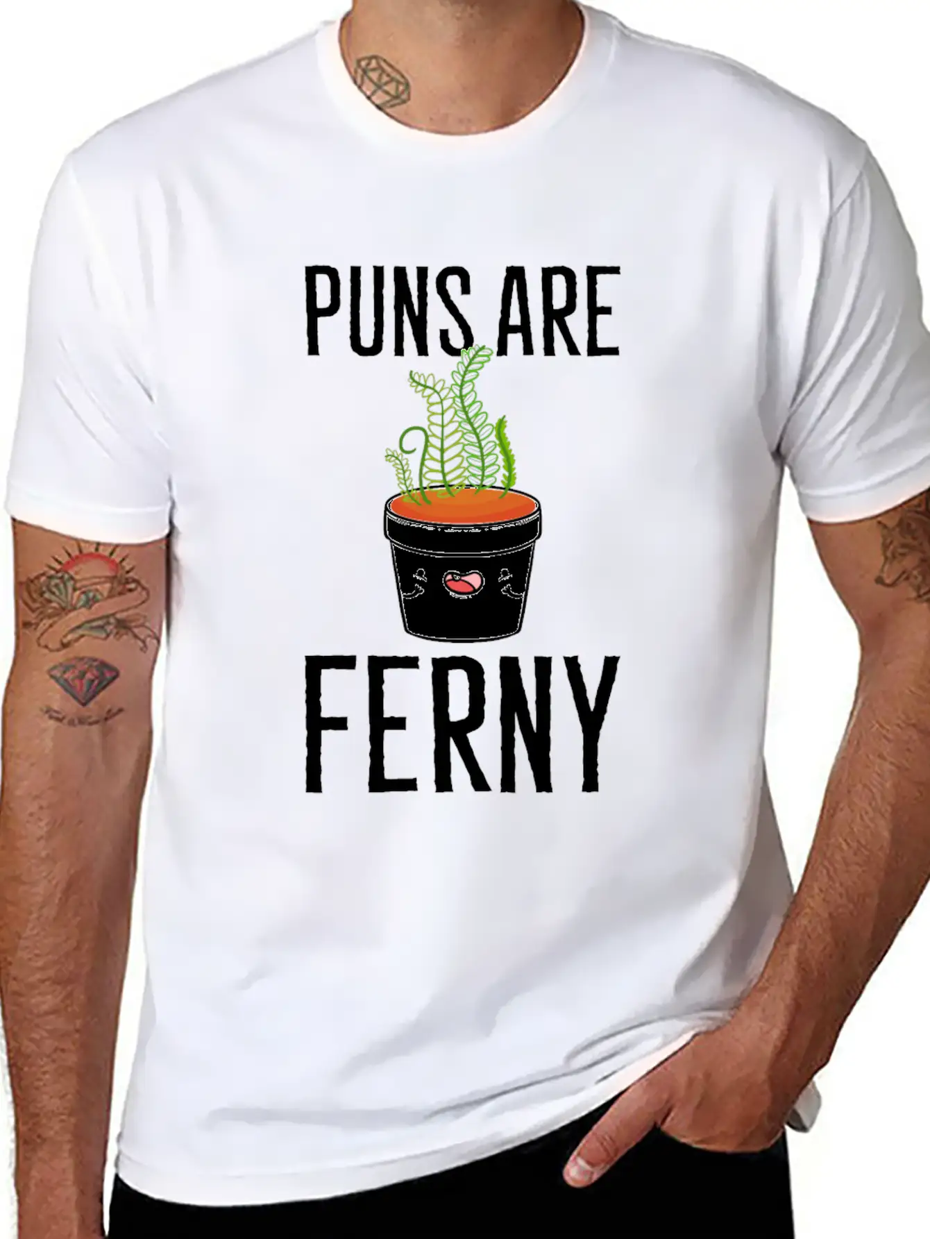 Puns Are Ferny Gardener Gift Unisex Casual T-Shirt – Clean Design For Daily Comfort