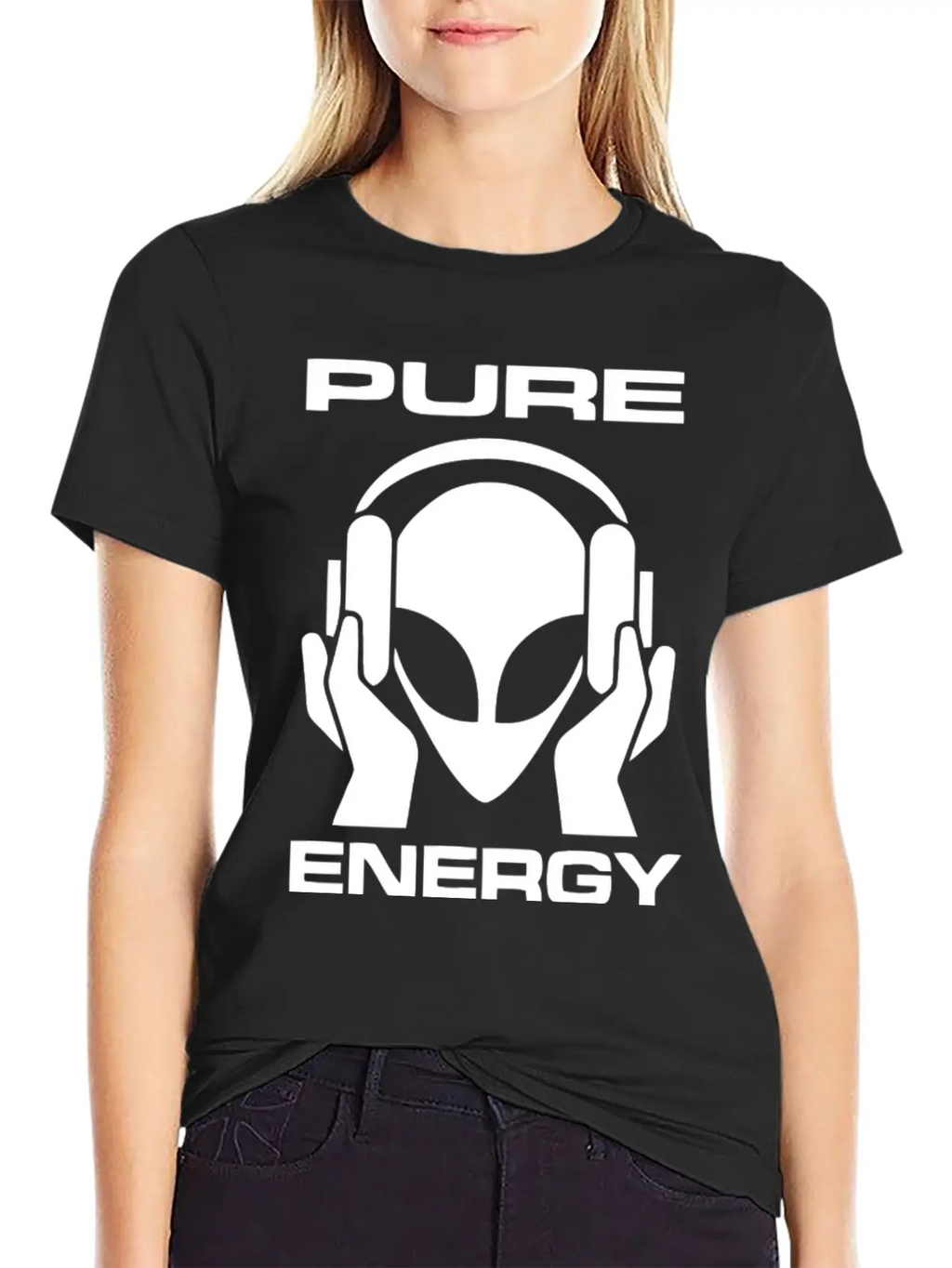 Pure Energy Funny Alien T Shirt Unisex Short Sleeve Soft Cotton T-Shirt – Casual Everyday Wear