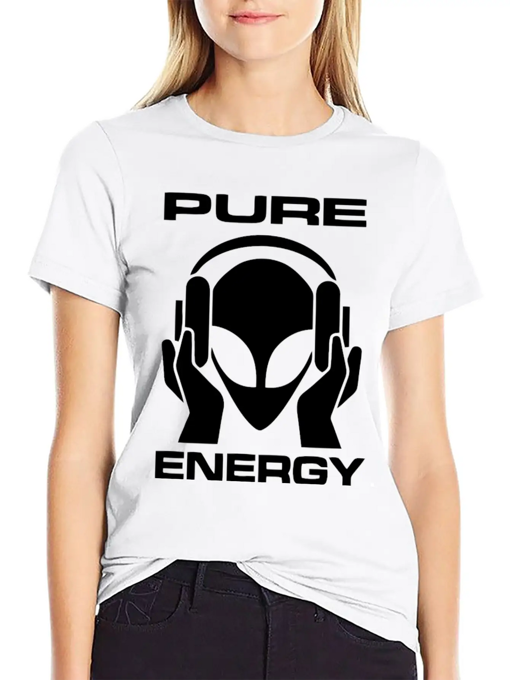 Pure Energy Funny Alien T Shirt Unisex Short Sleeve Soft Cotton T-Shirt – Casual Everyday Wear